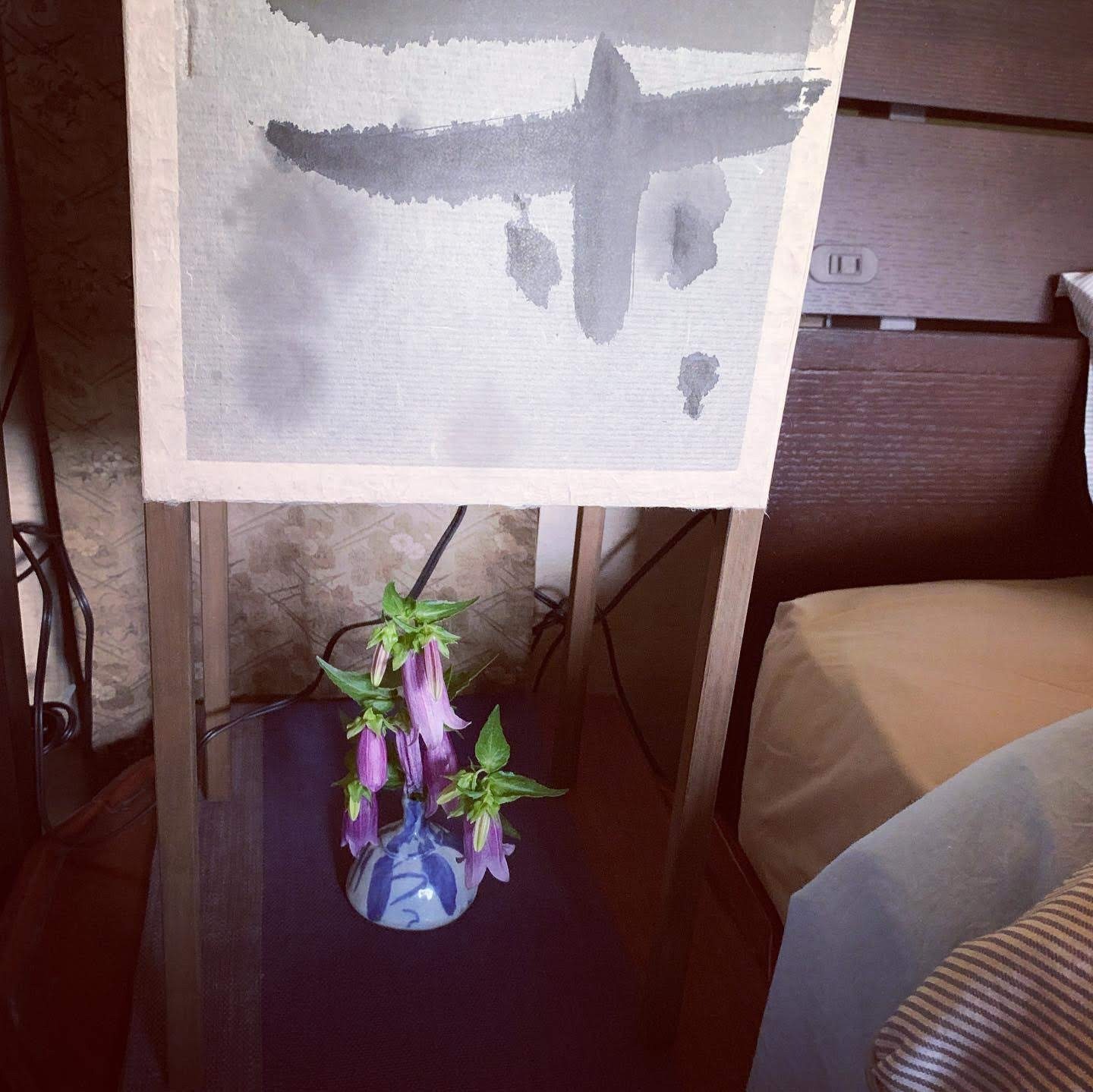 地元の和紙を使用した照明