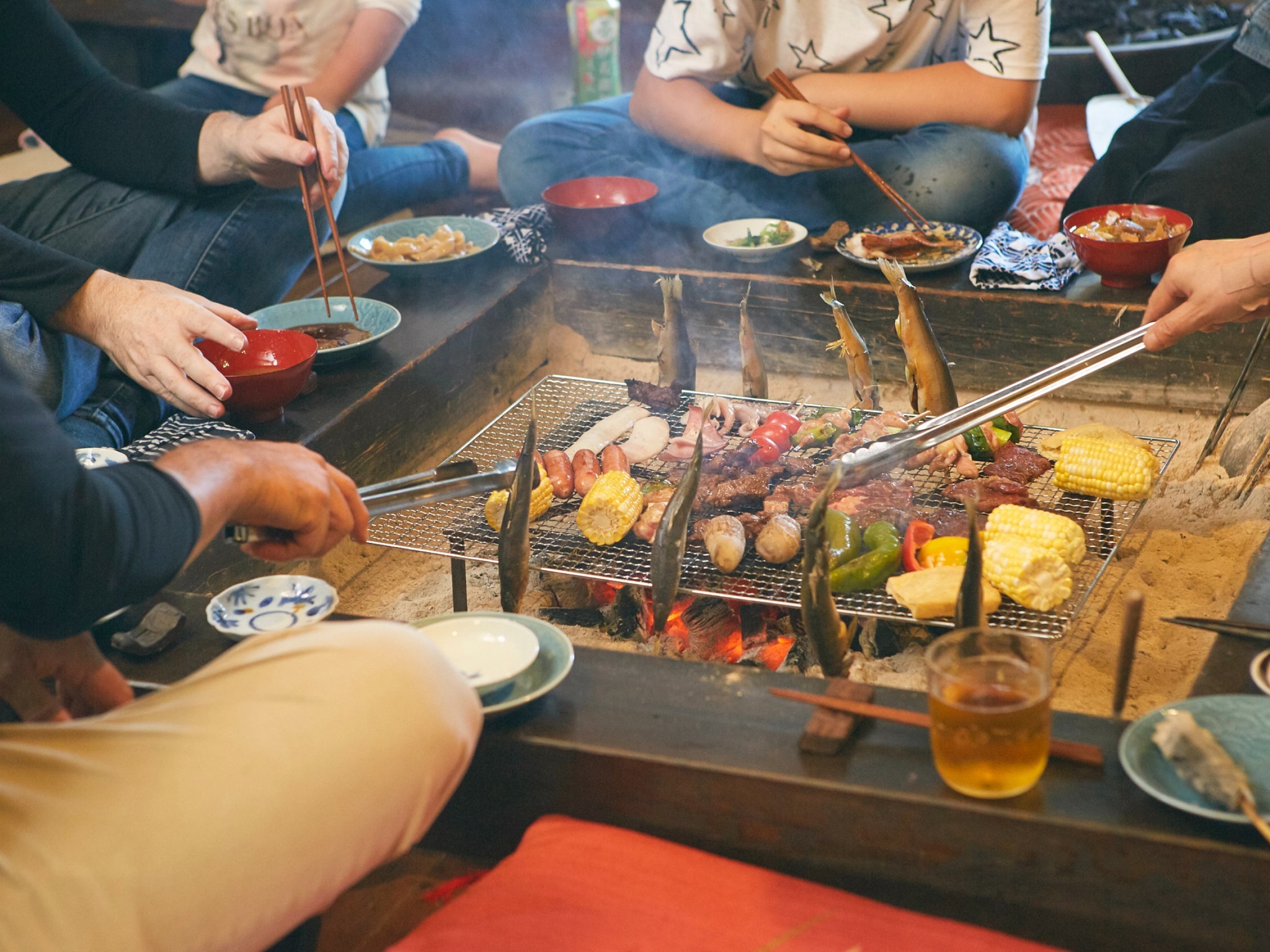 ・【囲炉裏BBQ】お食事とともに心豊かなひとときをお過ごしください