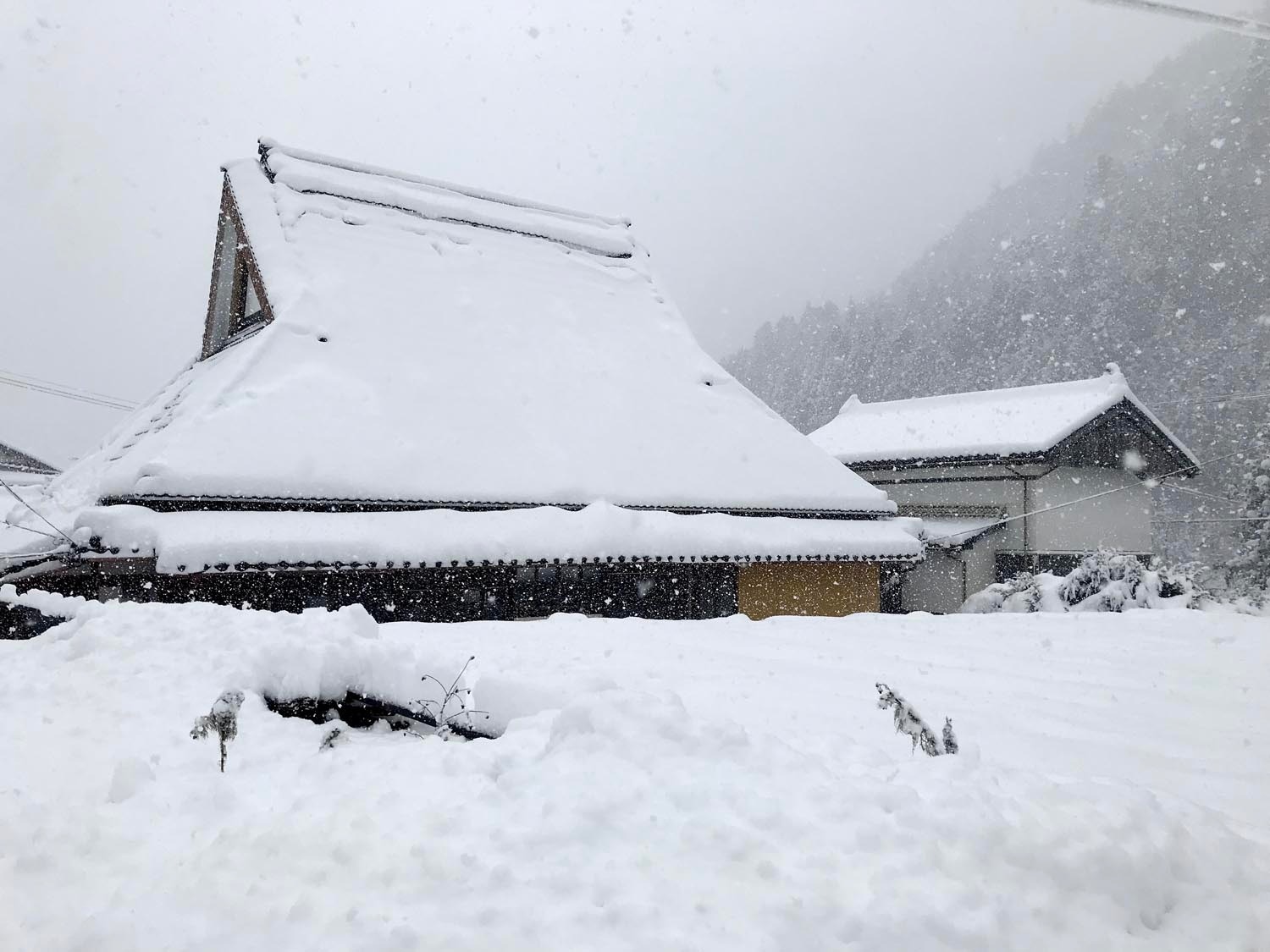 雪深い美山は、雪遊びも楽しみのひとつです。