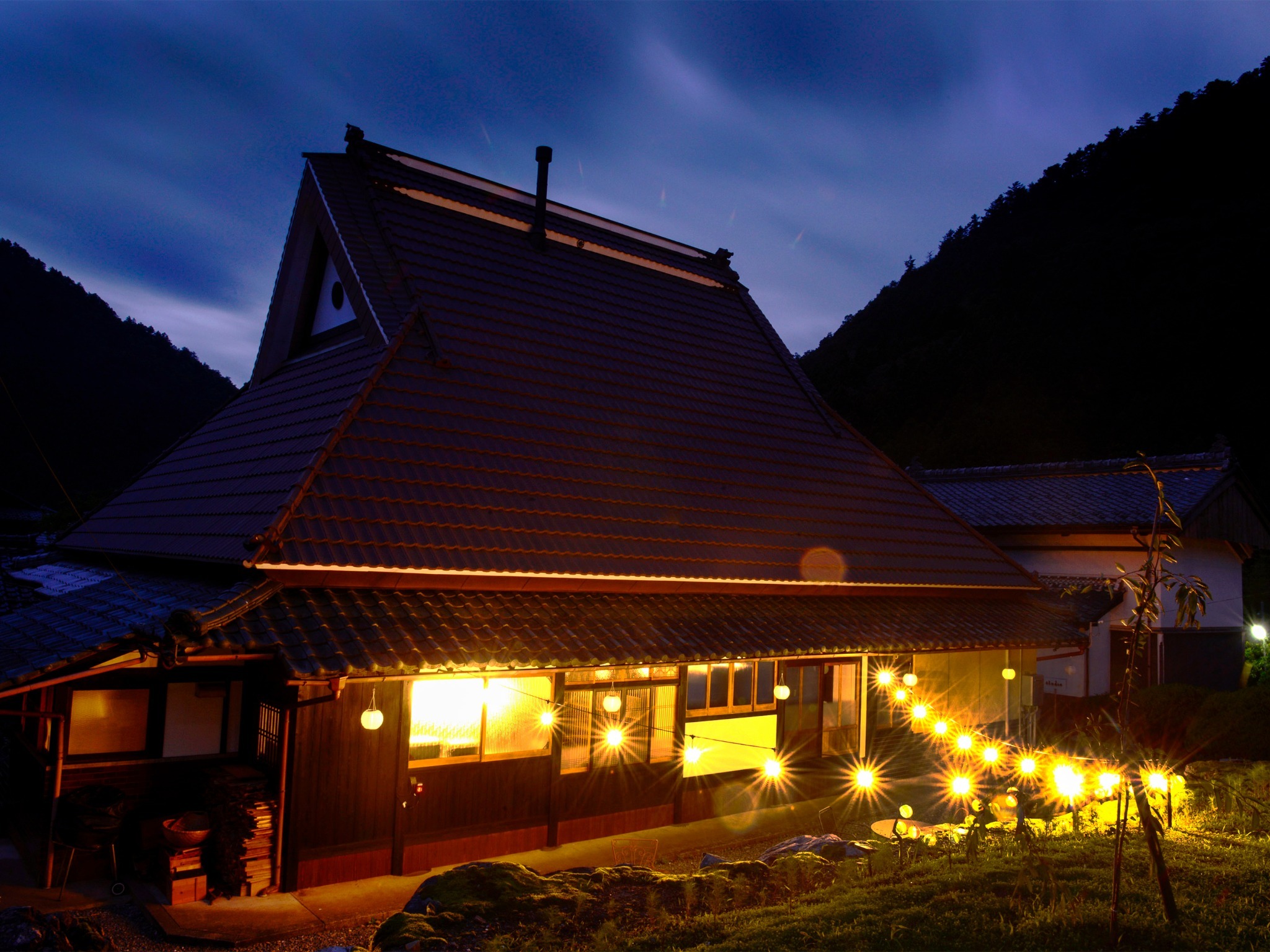 ・夜の『カーサ美山』 きっと忘れられないひと時となるでしょう