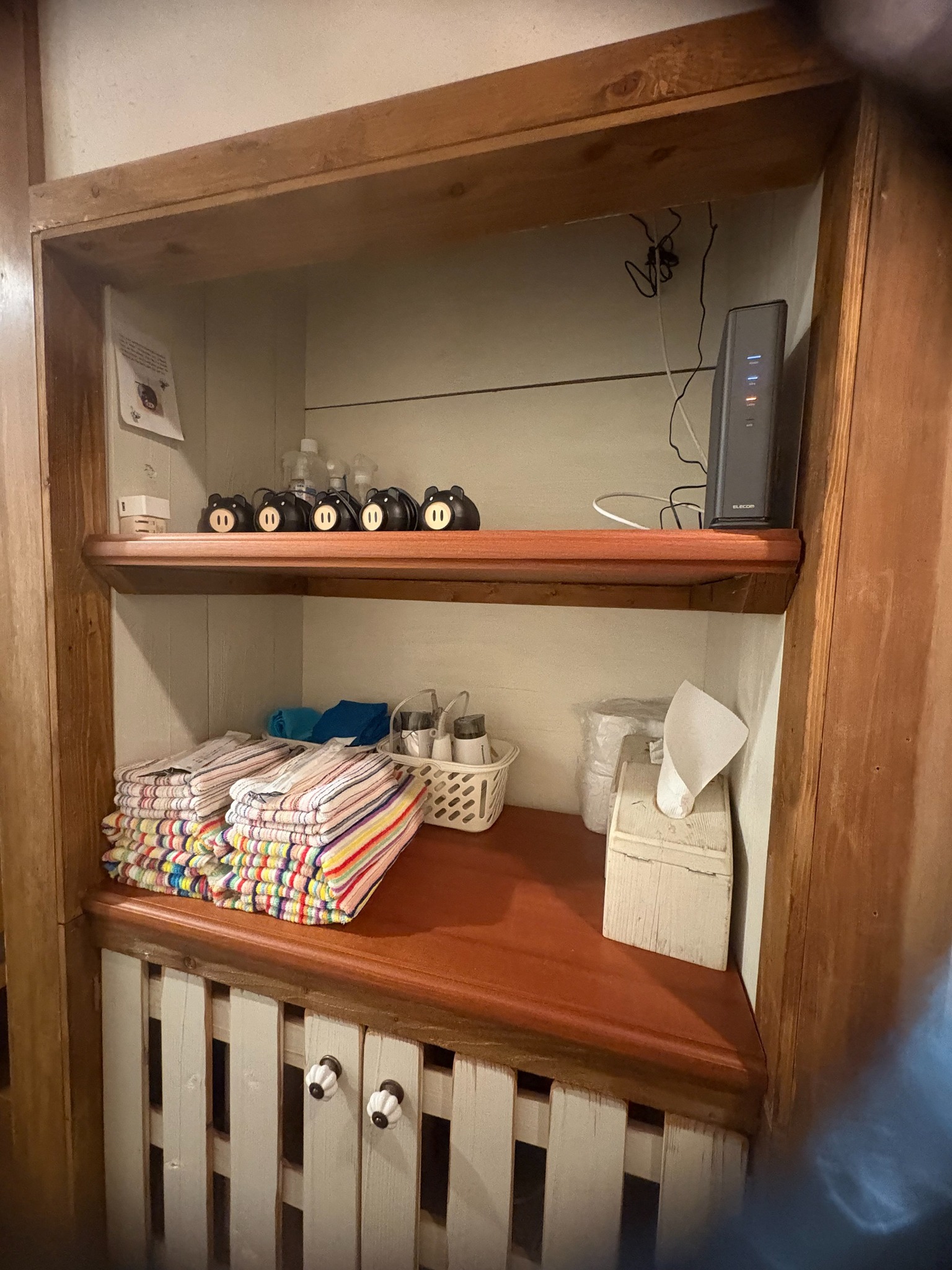 Towels, a hair dryer, and other amenities