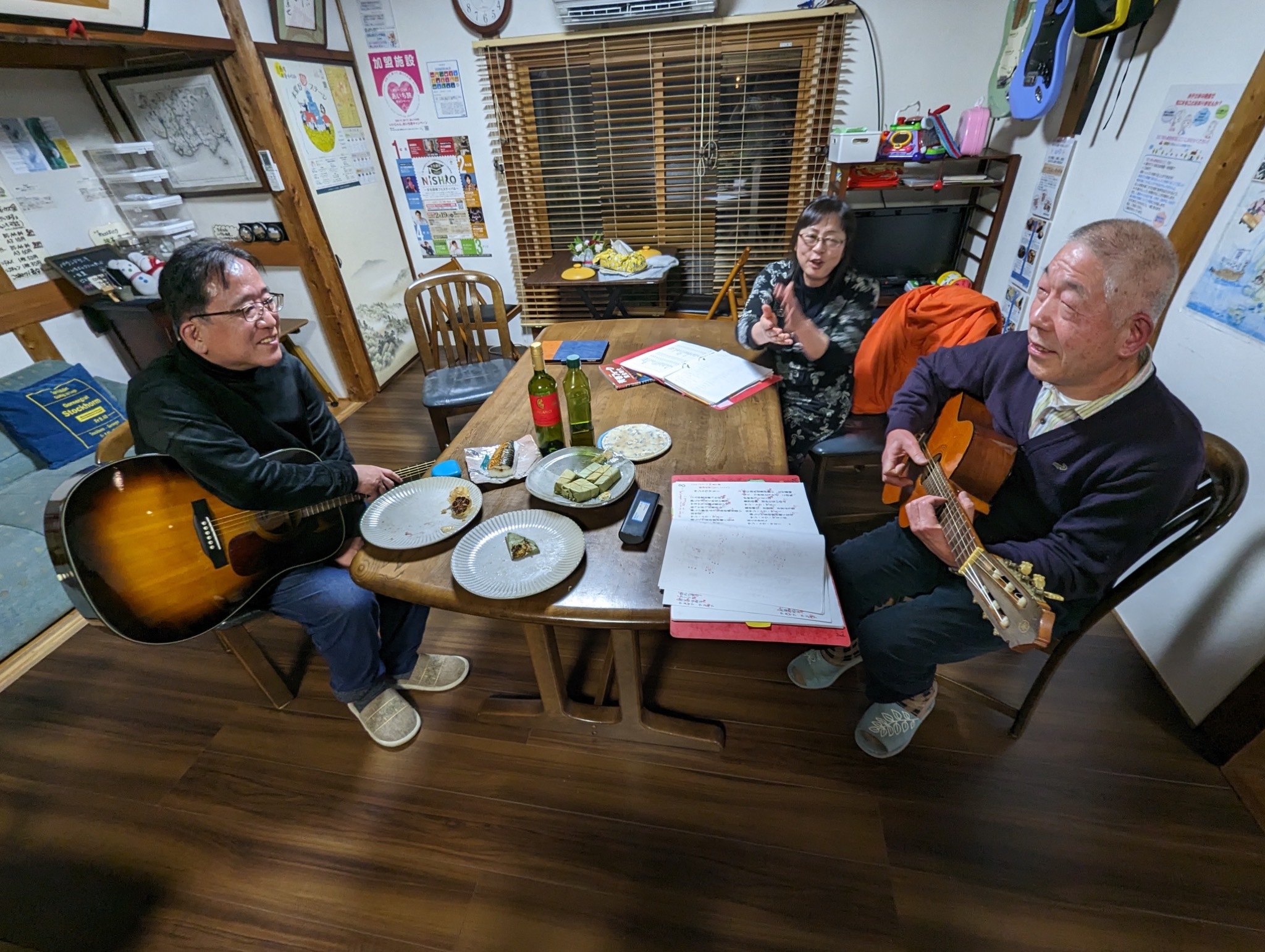 カフェでの音楽集い