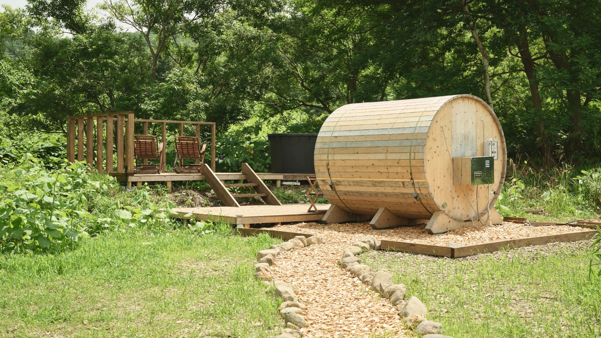 バレルサウナオプション(事前予約制)外観