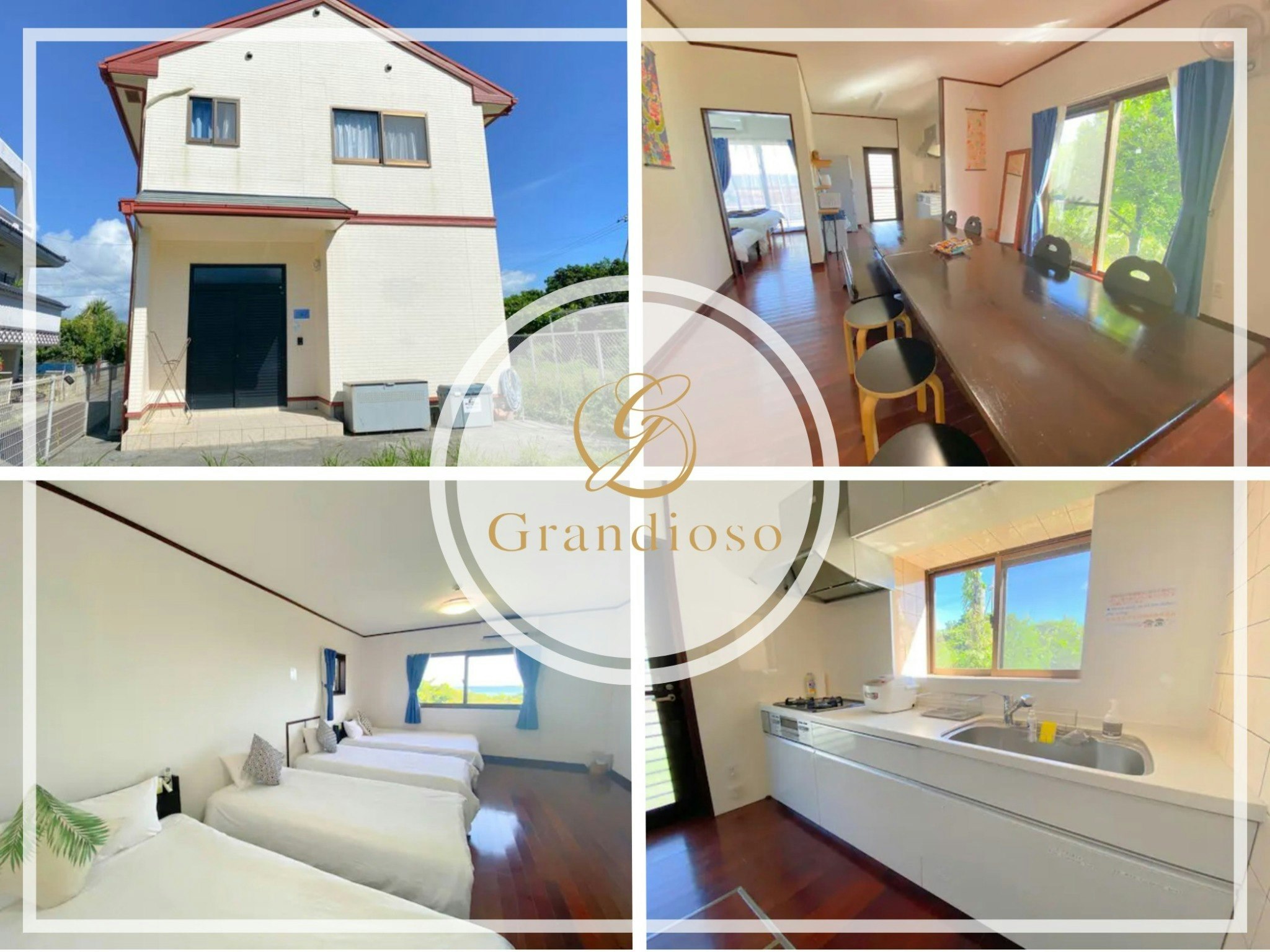 グランディオーソ沖縄ヴィラ名護1/MAX20名OK!/4LDK/ジャングリア沖縄、瀬底島近く