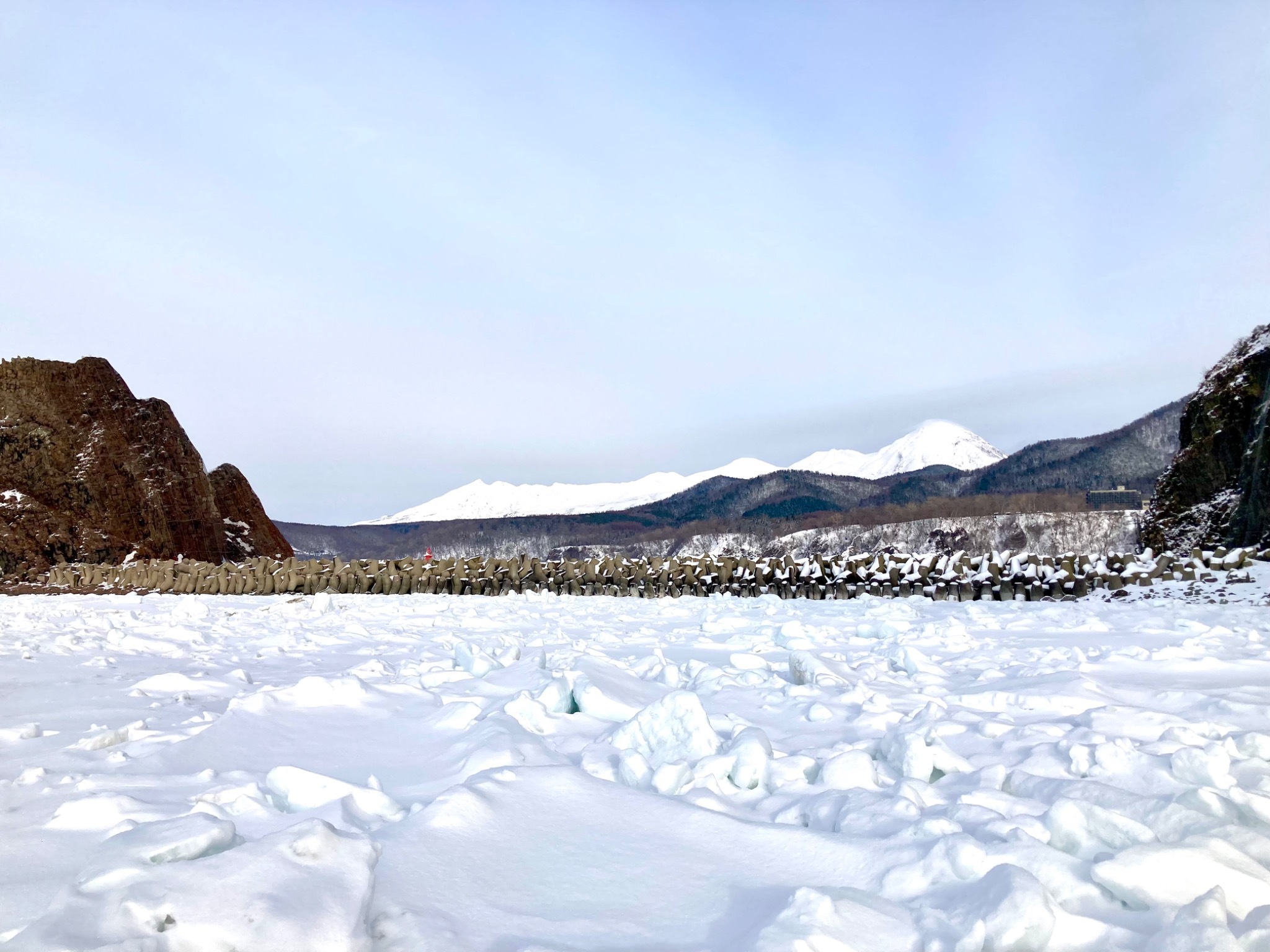 知床の流氷 車で1時間