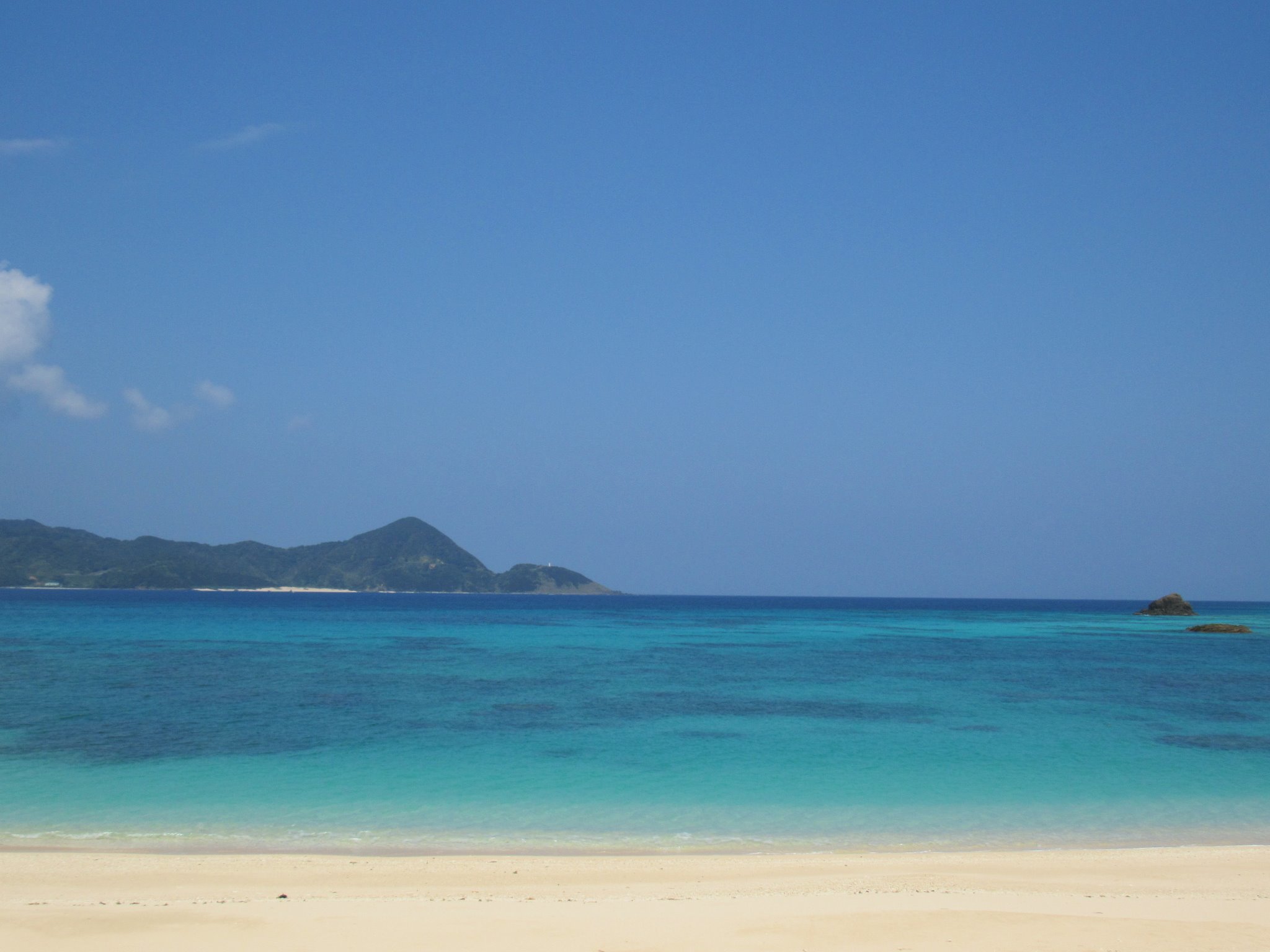 透き通るような海です。