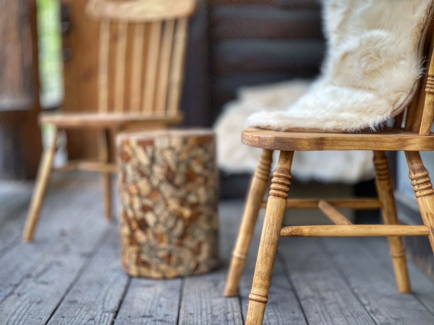 屋根付きウッドデッキ