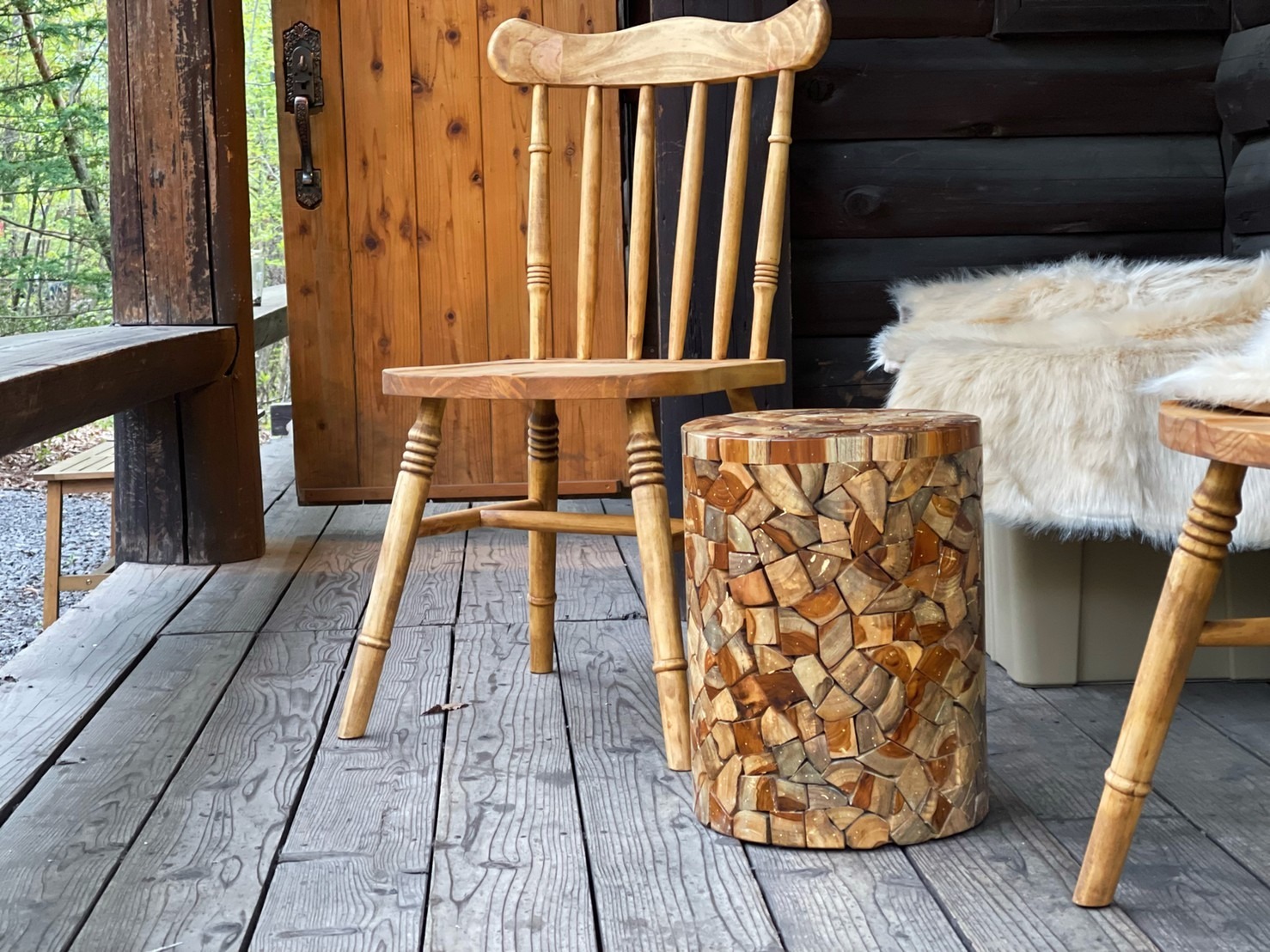 屋根付きウッドデッキ