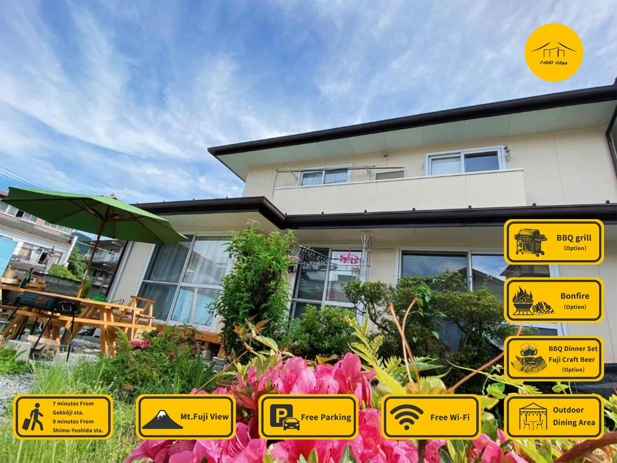 月江苑House★富士山ビュー★BBQ★free parking★garden