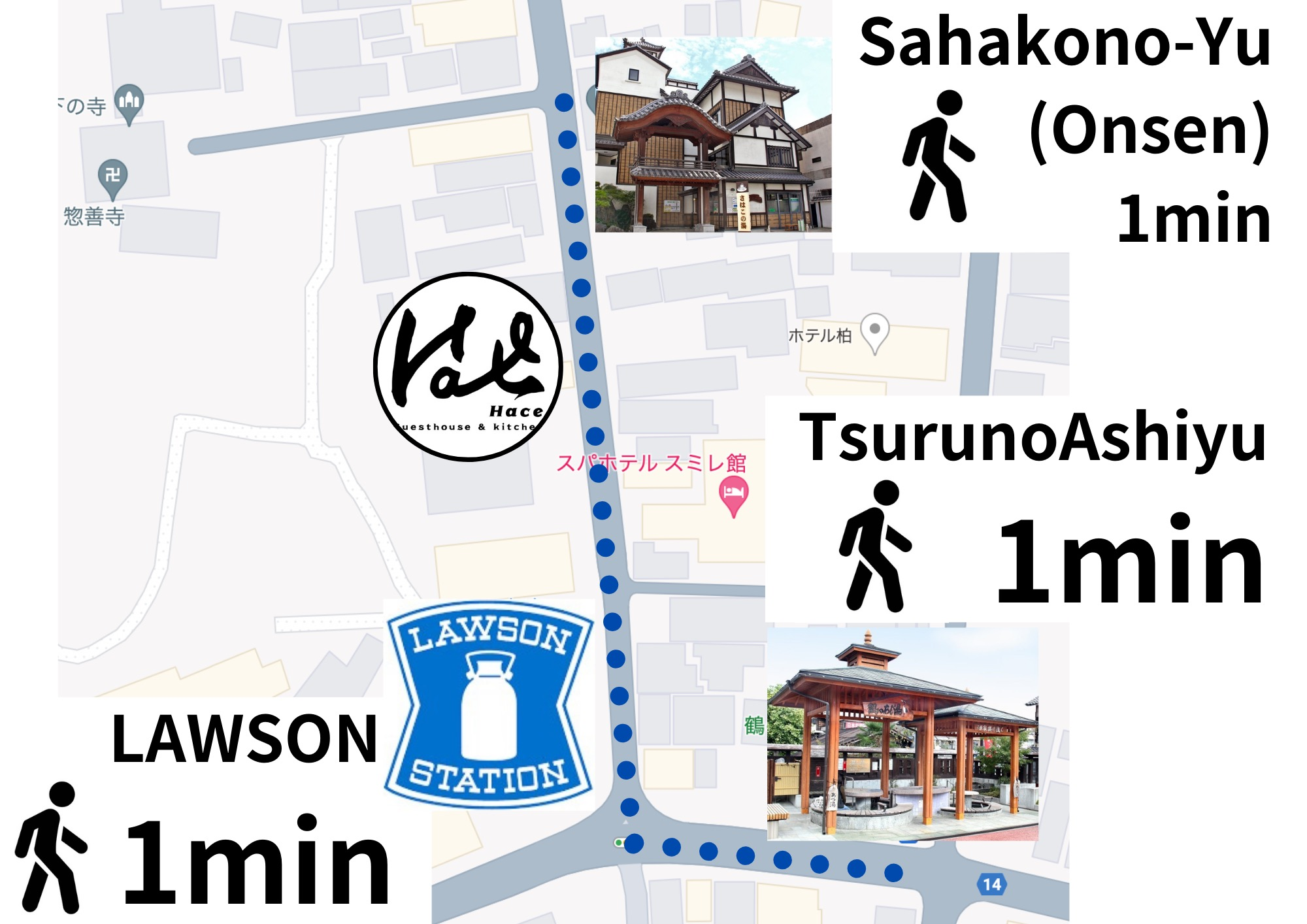 ハワイアンズ車10分 温泉目の前&キッチン付きファミリー向け4名アパート