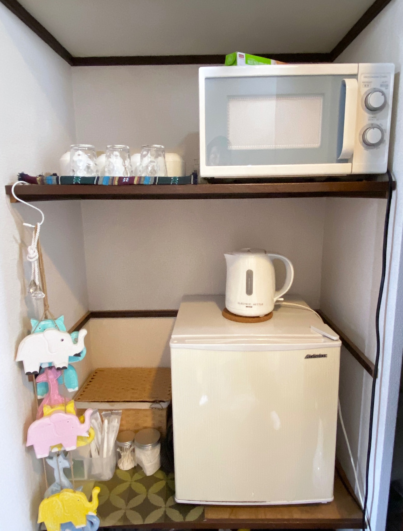 必要備品はクローゼットに