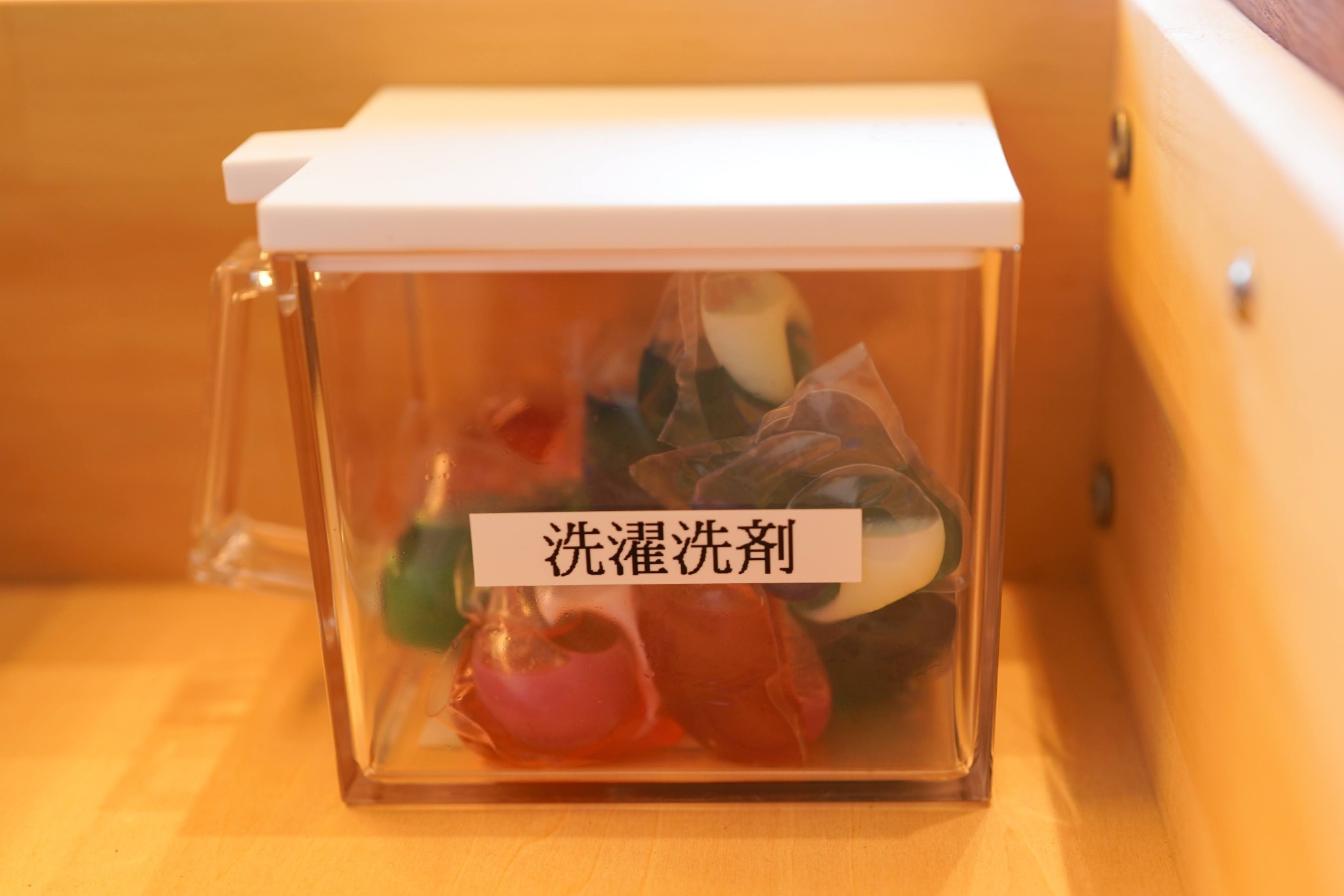 洗濯機、洗剤ございます