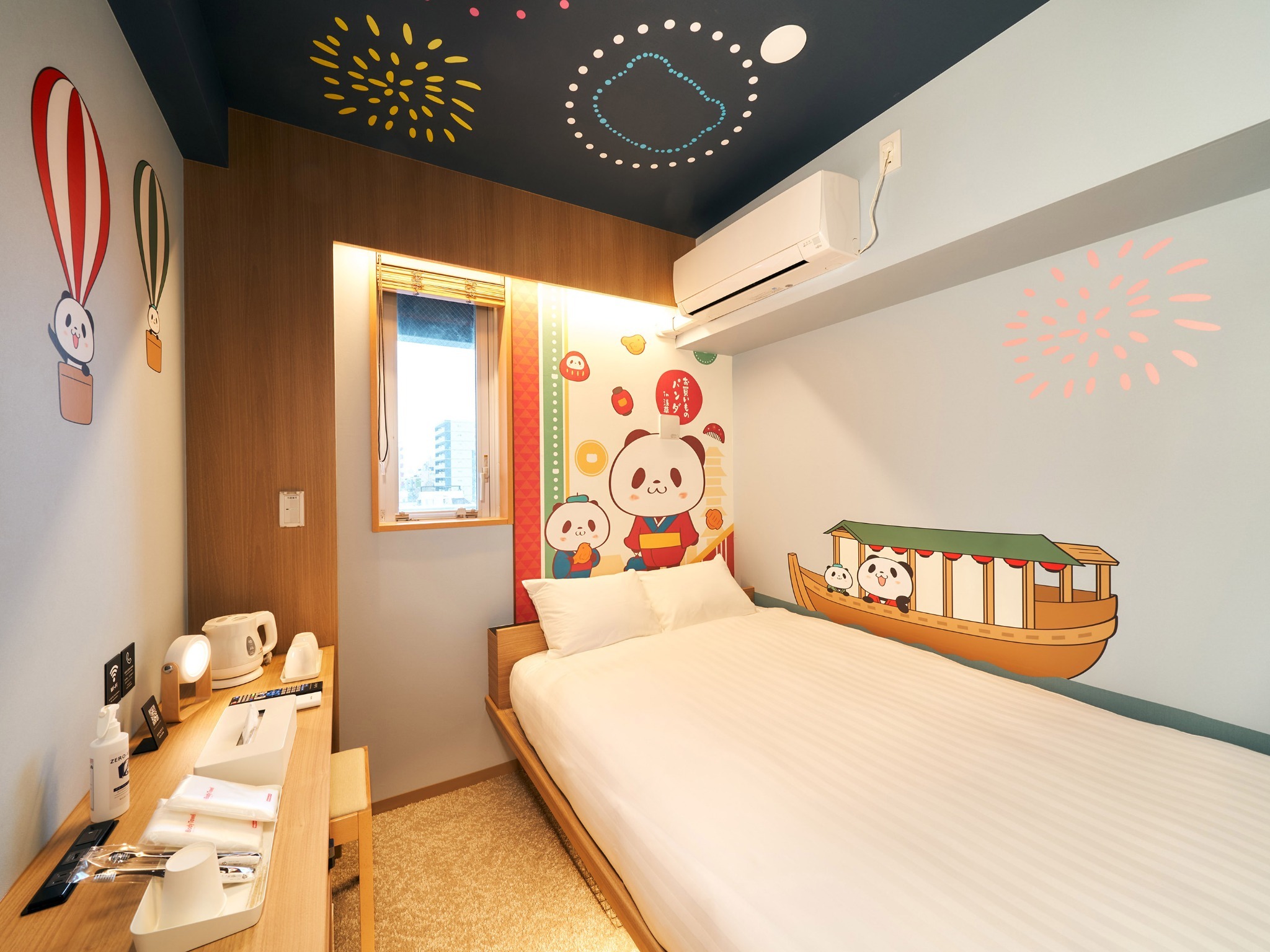 【お買いものパンダルーム/ダブル】ダブルルームは隅田川デザイン