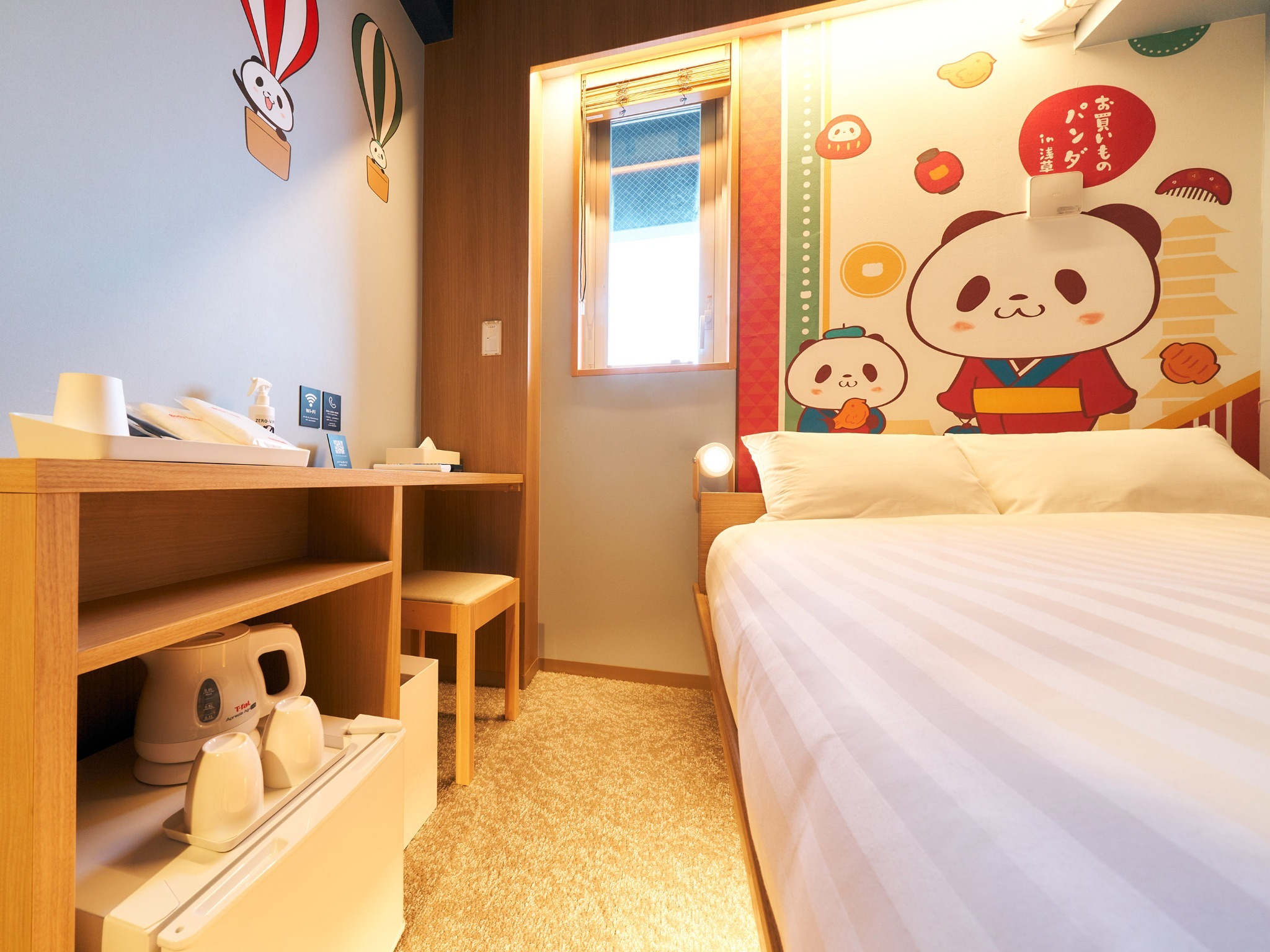 【お買いものパンダルーム/ダブル】ダブルルームは隅田川デザイン