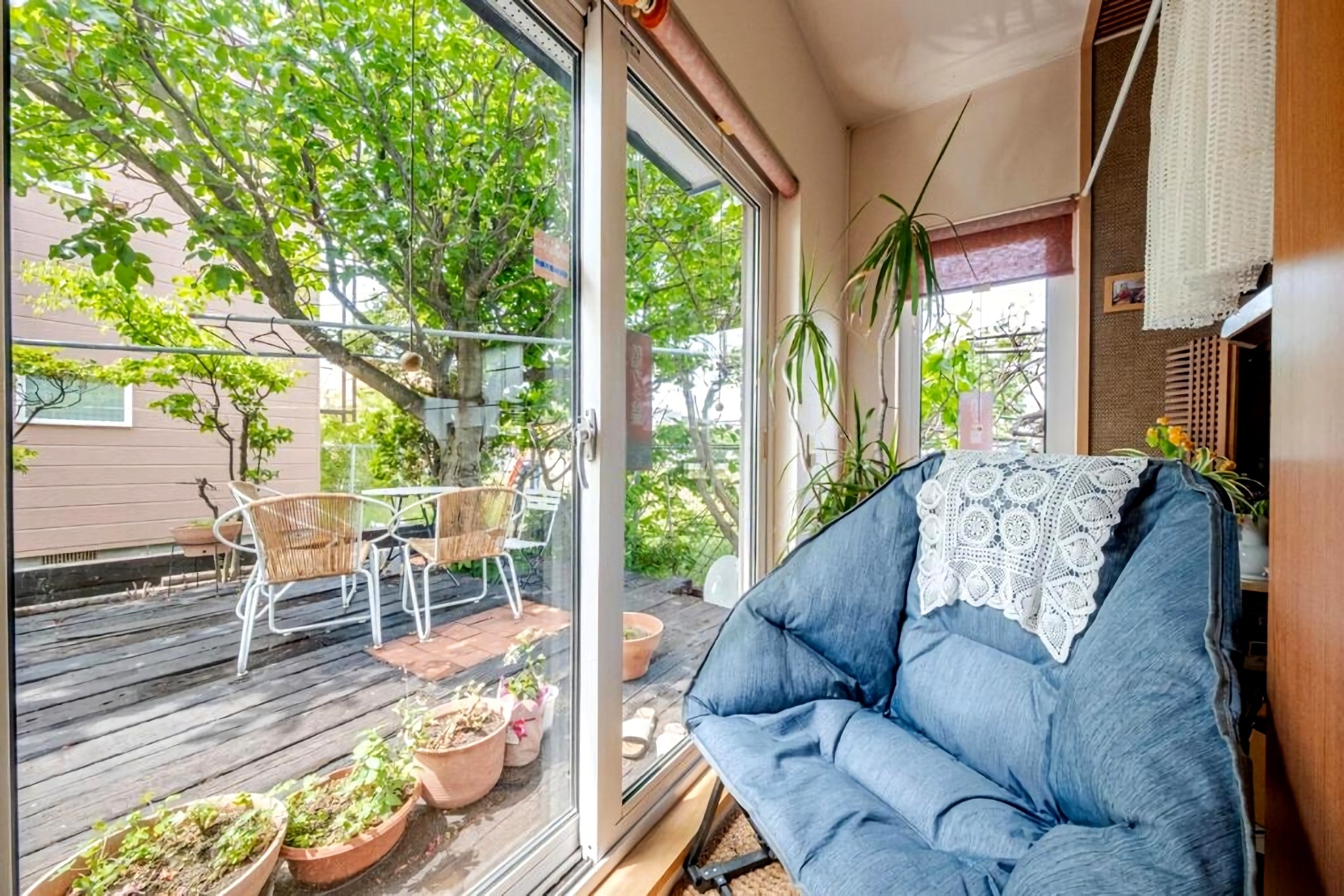 個室D- 緑のテラス・縁側・本格和室