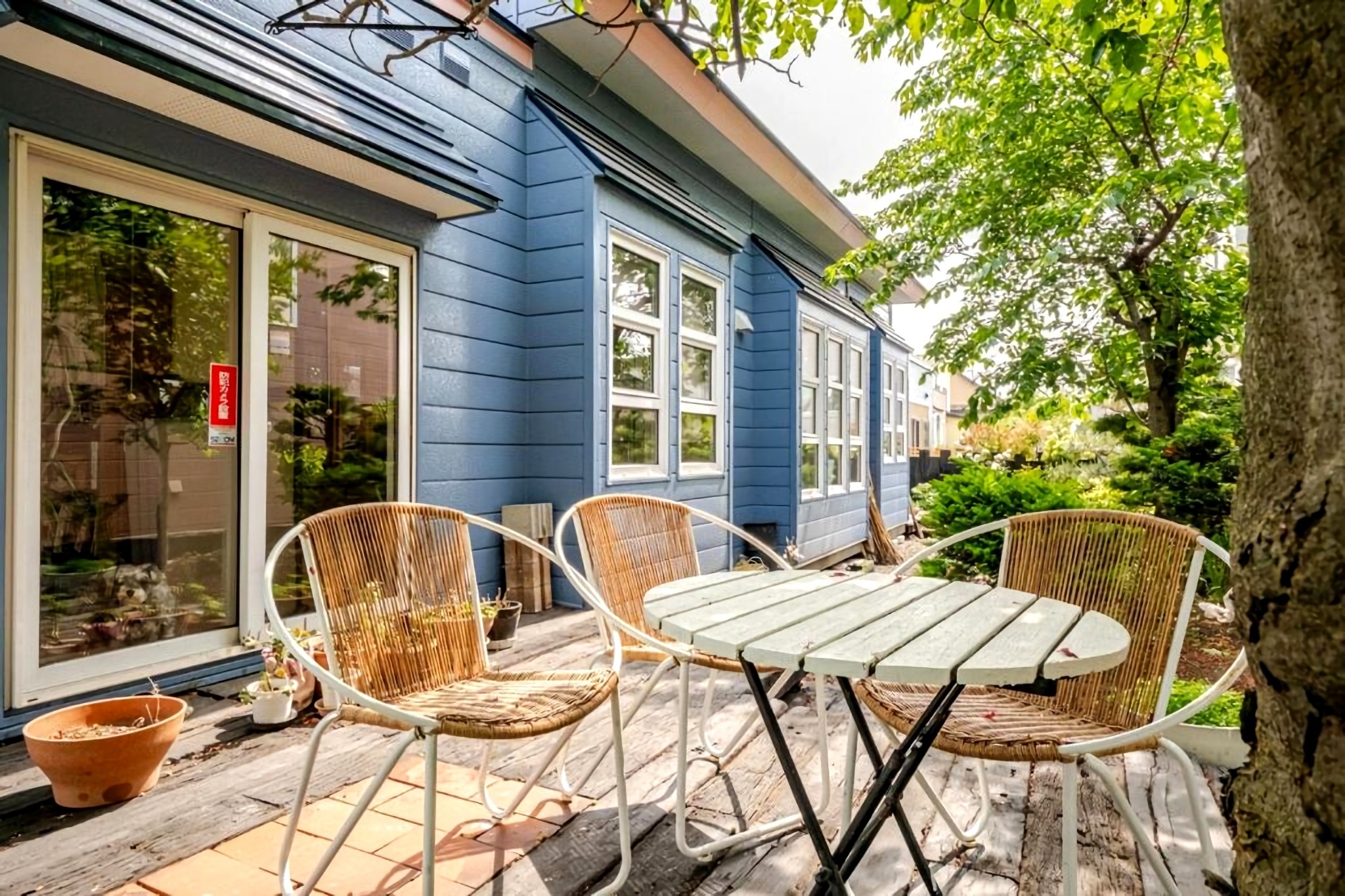 個室D- 緑のテラス・縁側・本格和室