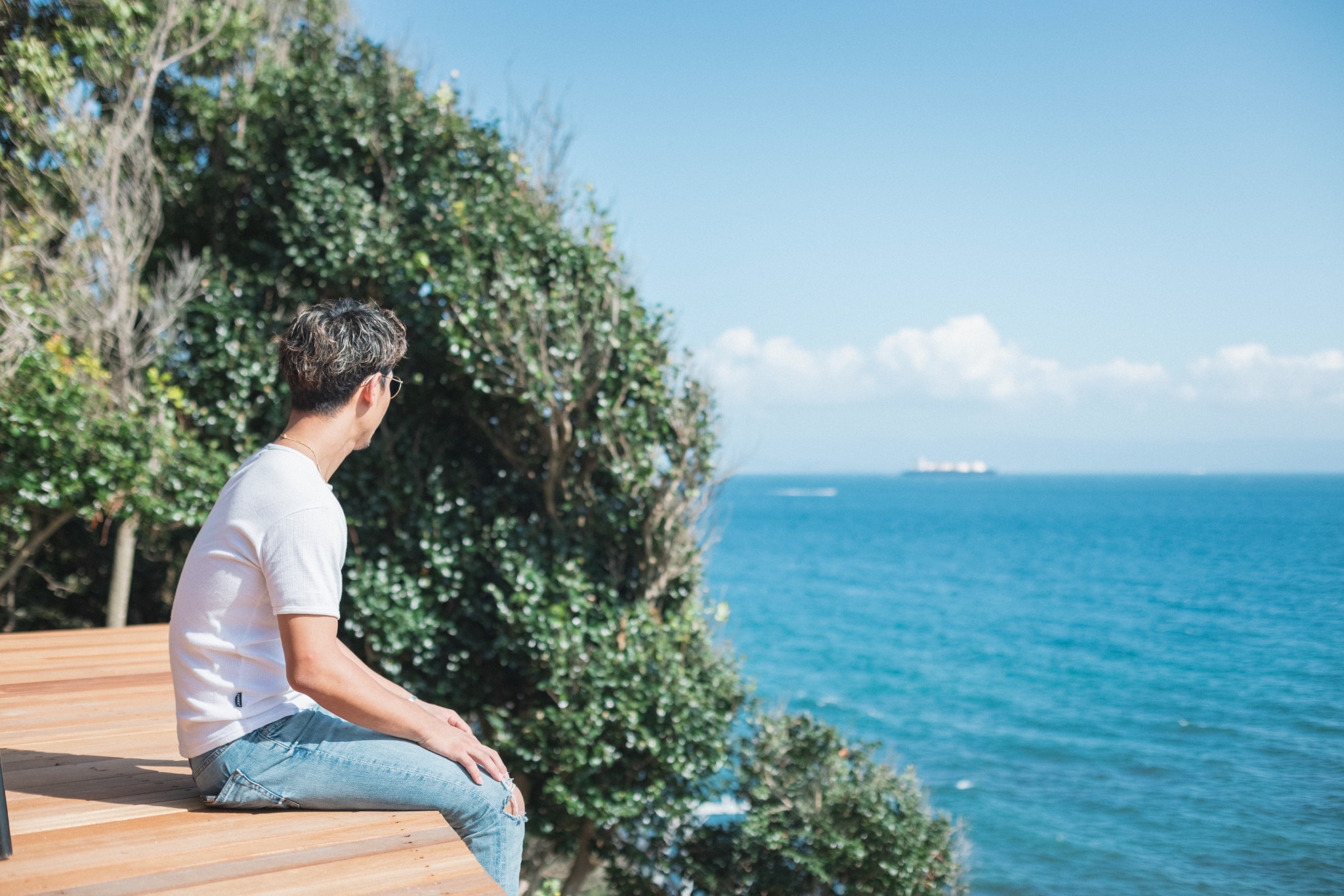 ウッドデッキからの見晴らし