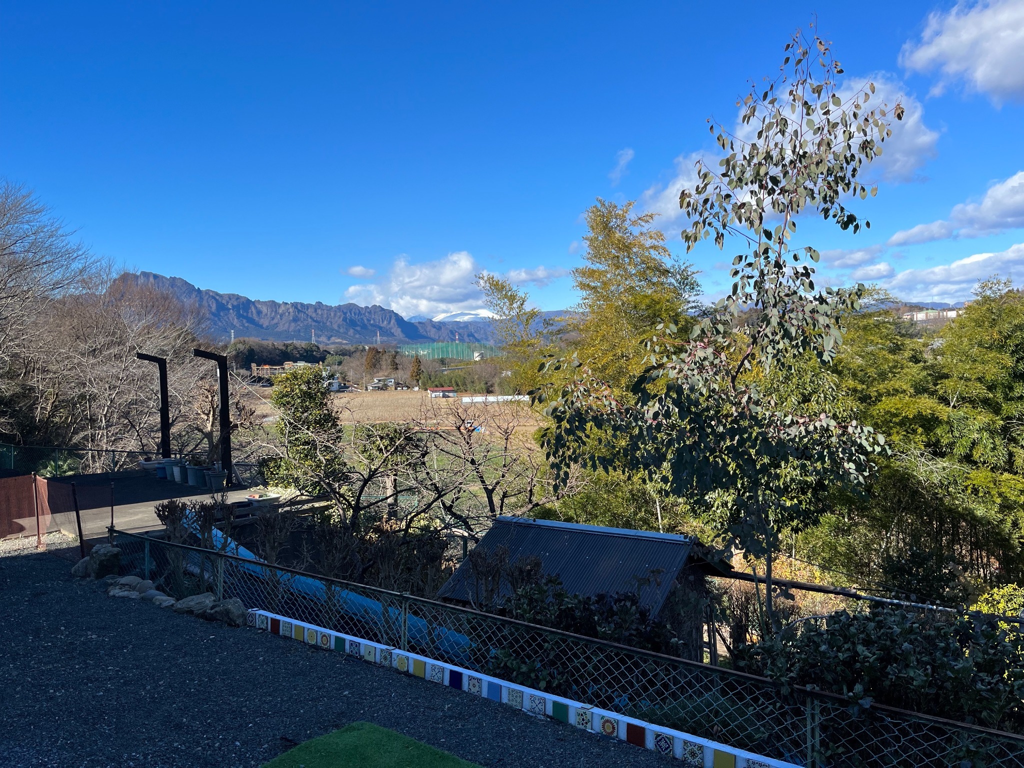 裏庭からの景色:妙義山&浅間山
