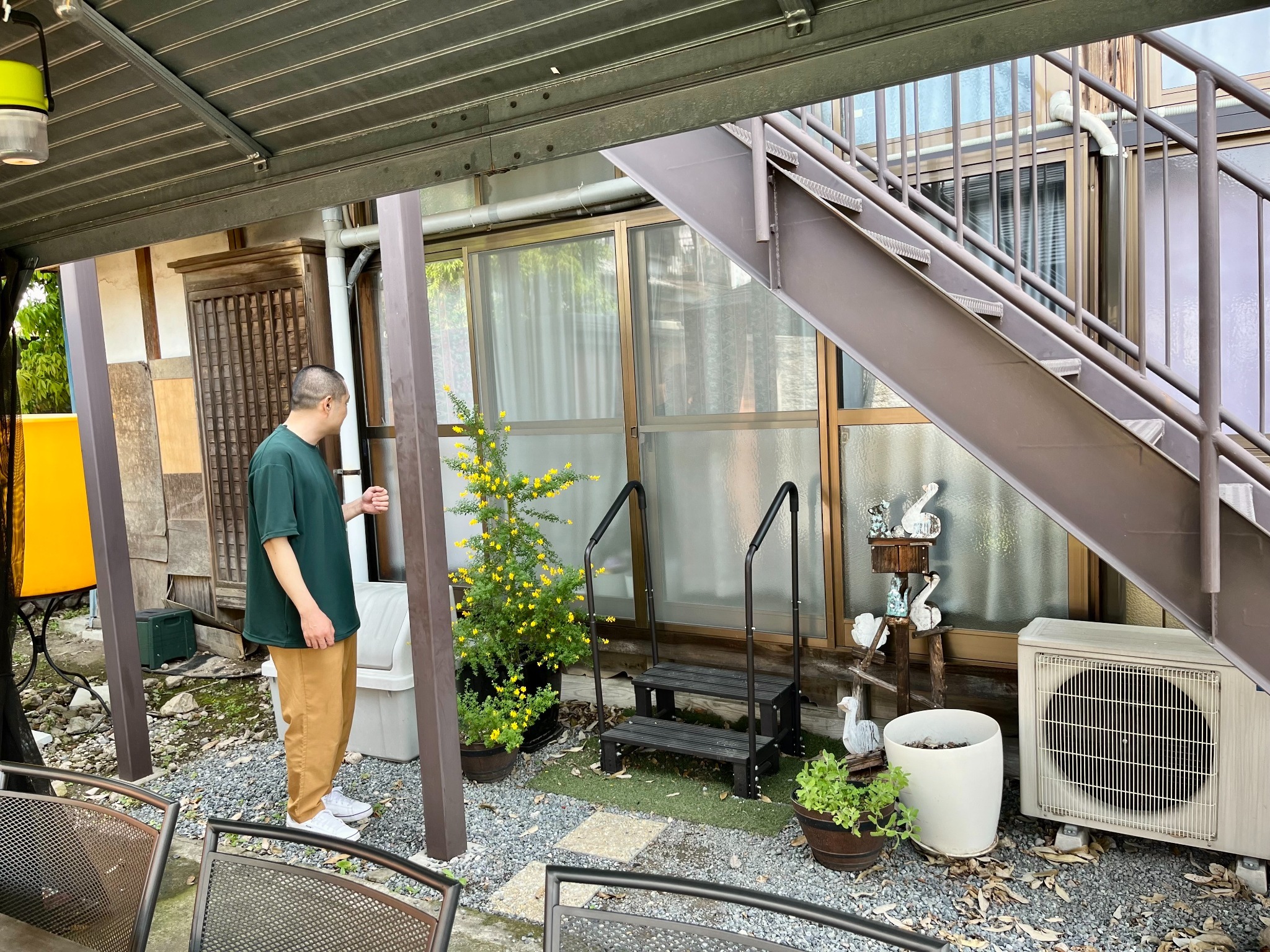 縁側からテラスの出入り