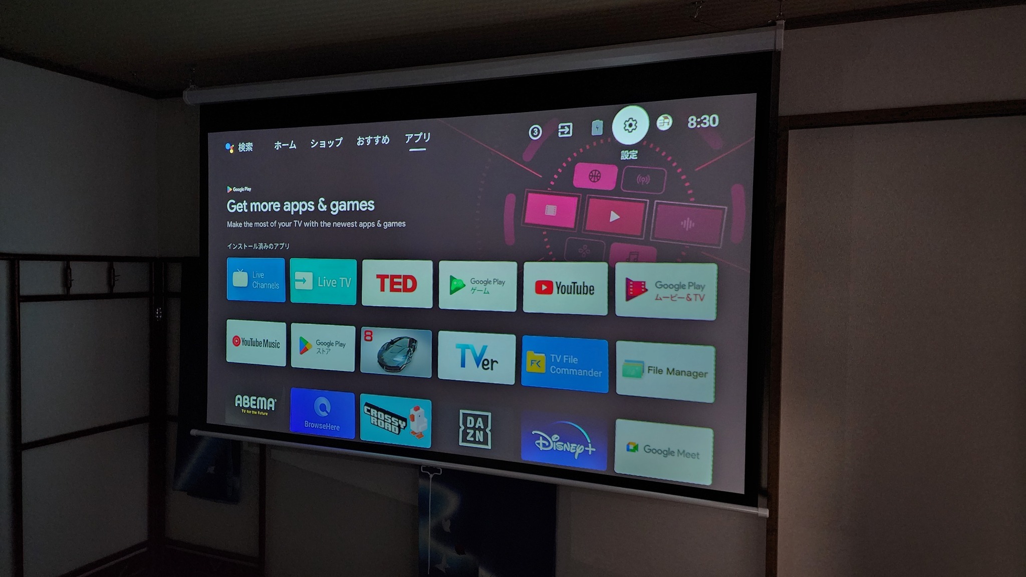 100 inch projector