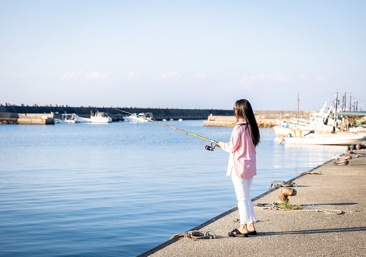 尾崎漁港が目の前です