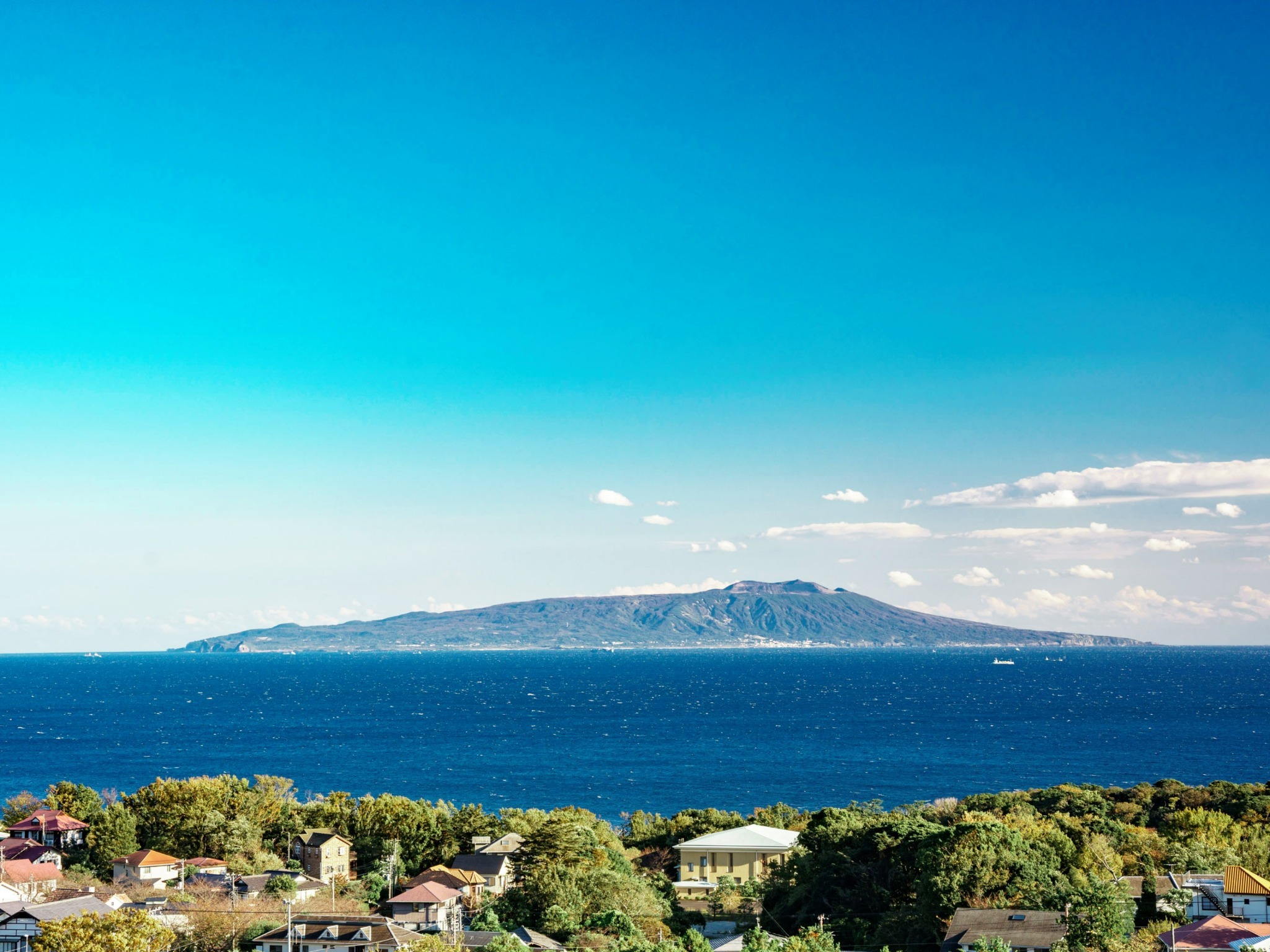 ・2Fテラスからは、天気の良い日には伊豆七島を望むこともできます。