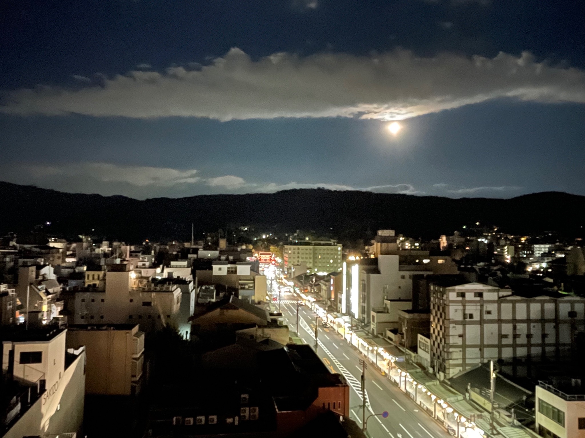 view of Yasaka Shrine and Kamo River from the window !!