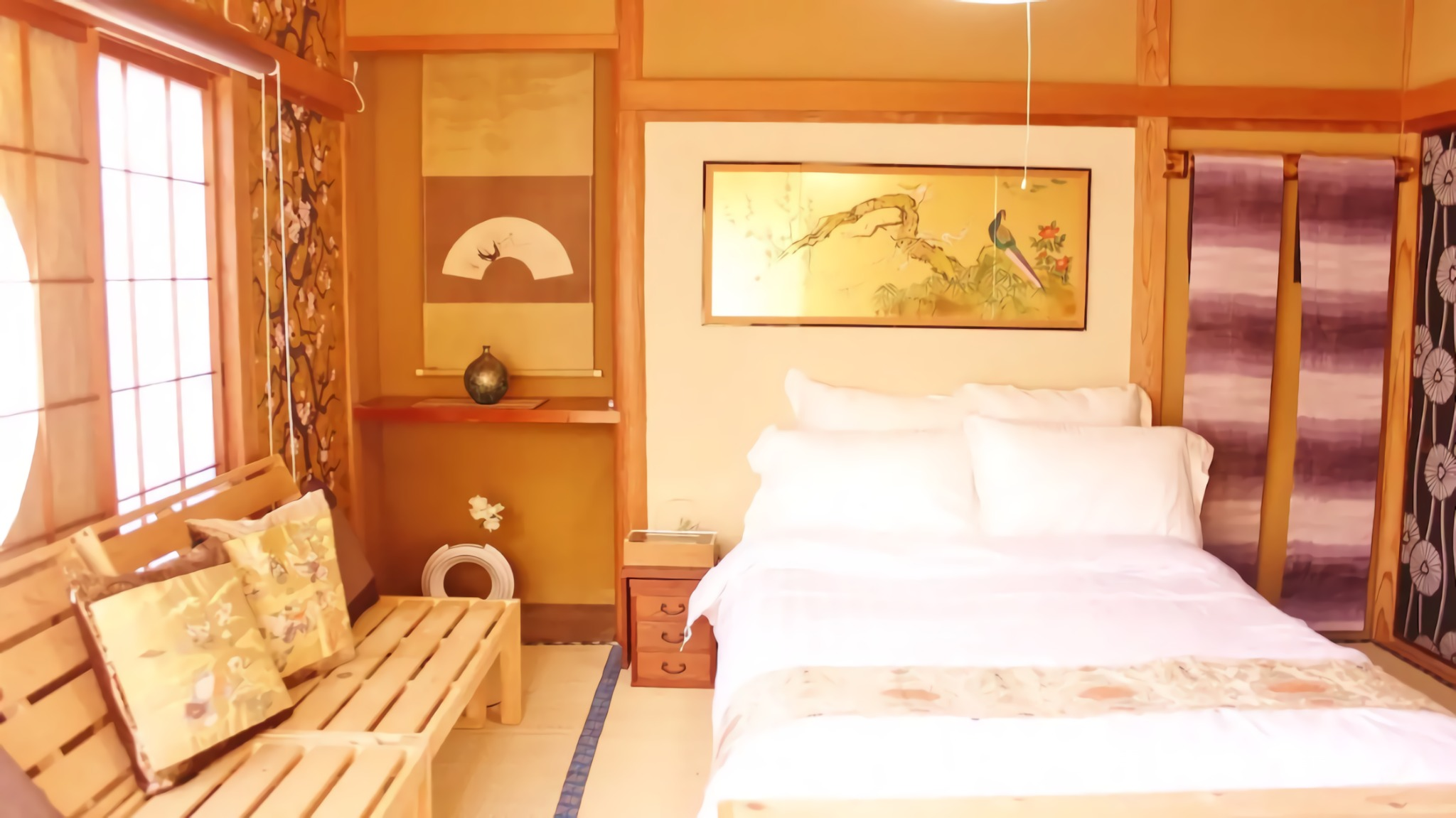 月の旅路 希少!日本美術を楽しむ古民家 源泉極上天然温泉 露天風呂風伊豆石と檜の風呂 NETFL ^のnull
