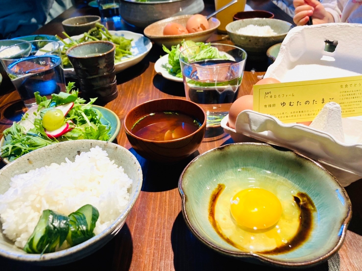 ・朝食用で食材無料提供の棚田米が採れている新川棚田