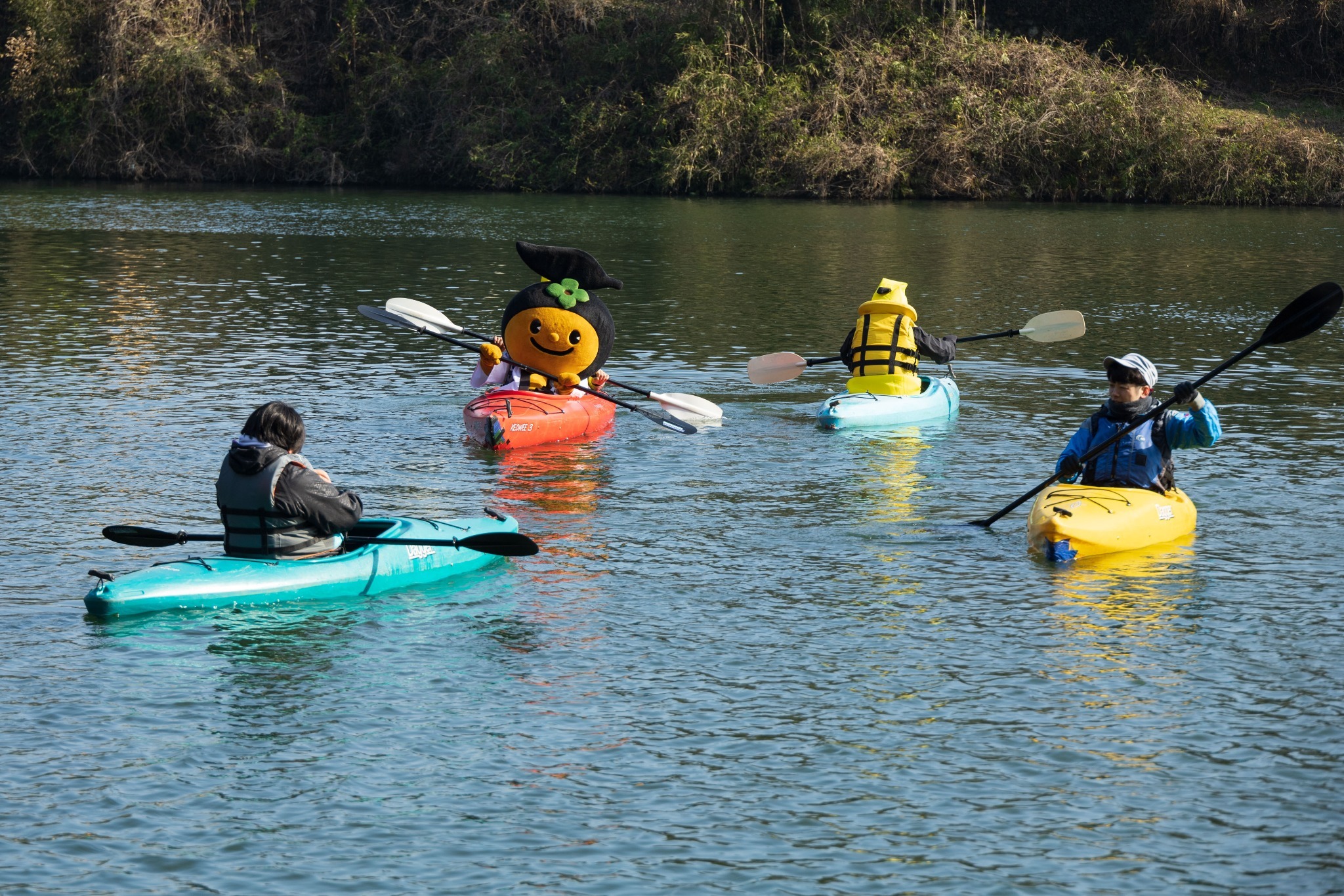 筑後川で楽しむカヌー