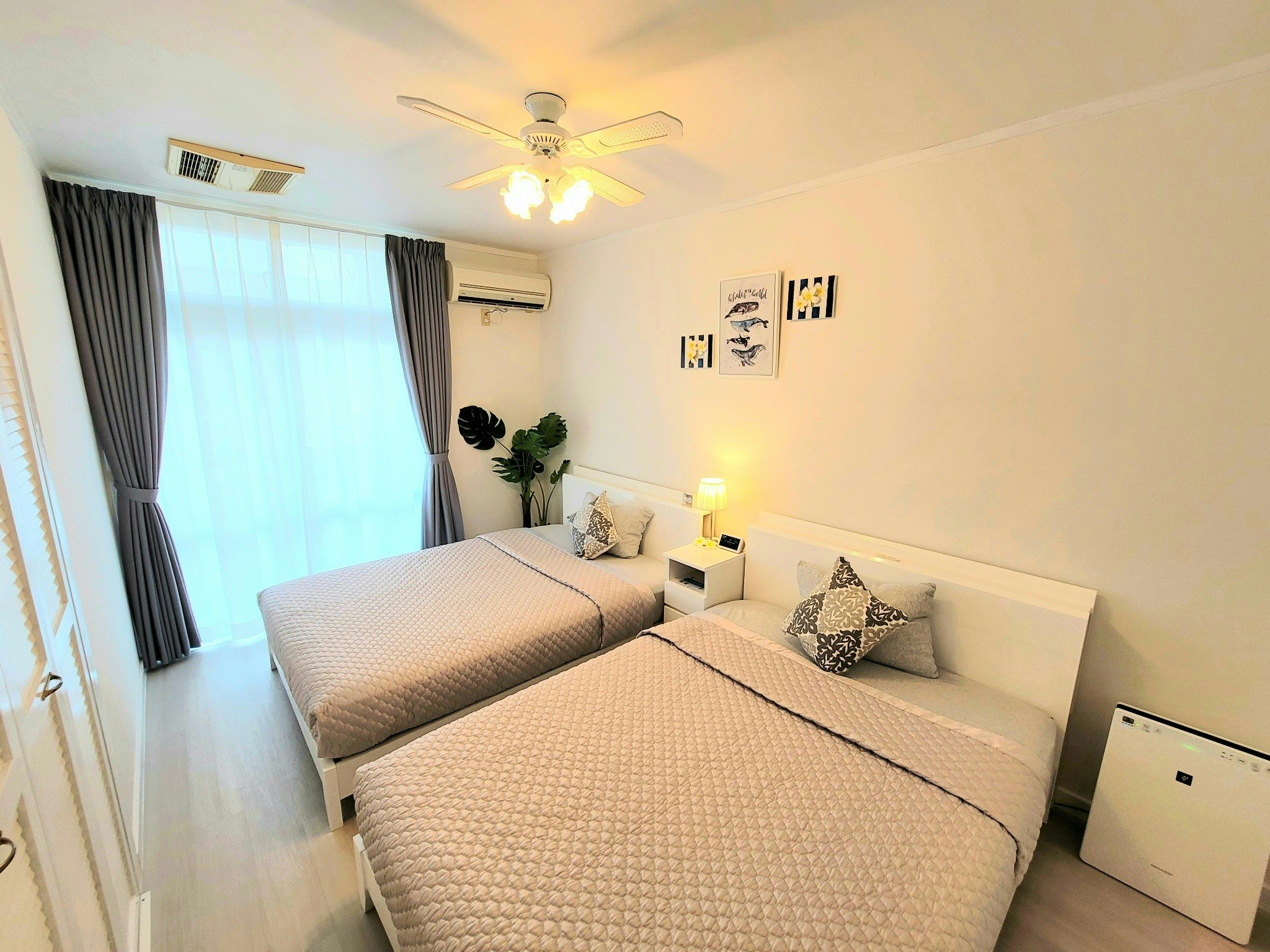 海がテーマのゆったり63m2/徹底清潔/沖縄アリーナ徒歩圏内/人気の街・北谷/高速ICまで3分/3-