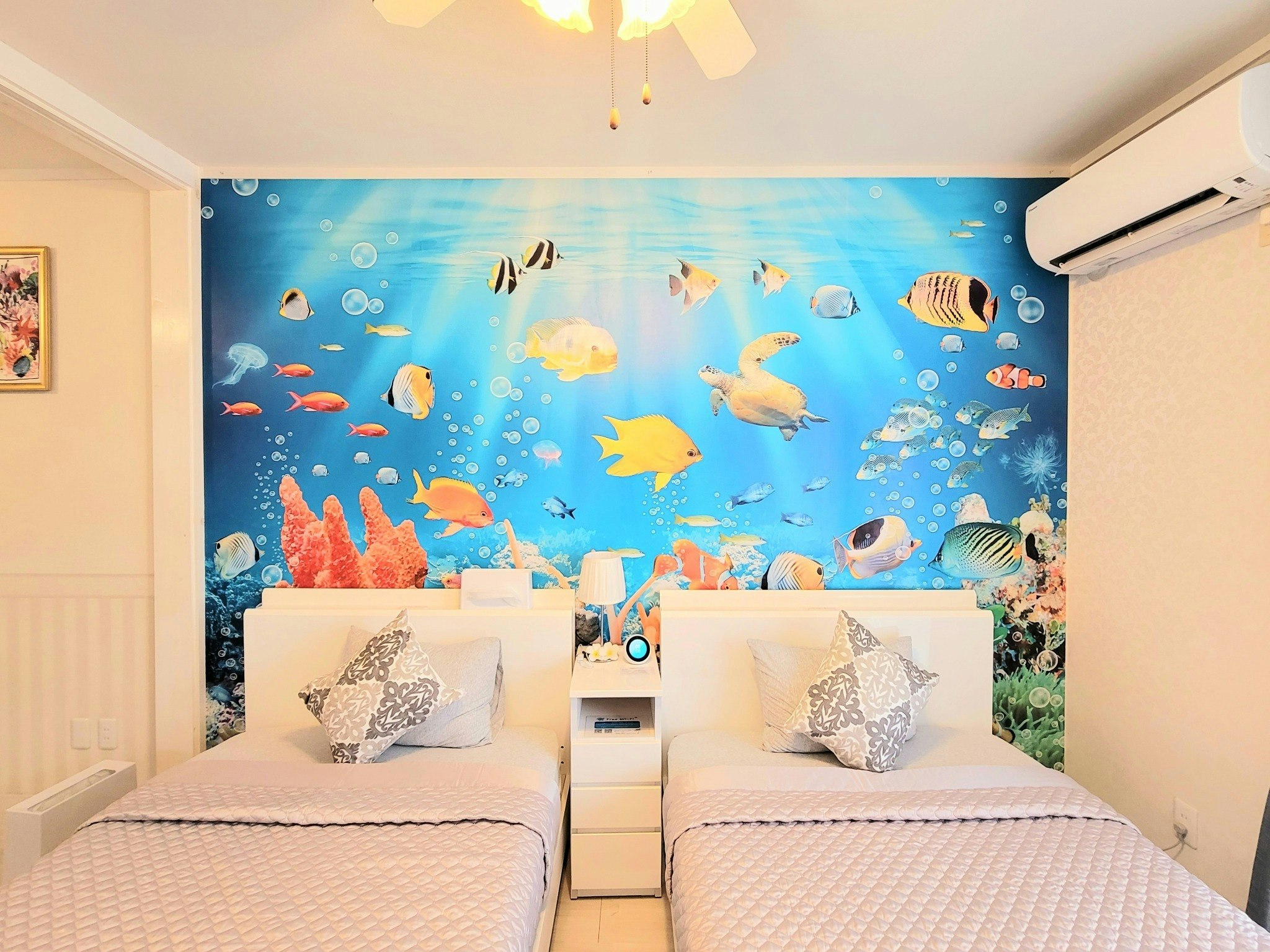 海がテーマのゆったり63m2/徹底清潔/沖縄アリーナ徒歩圏内/人気の街・北谷/高速ICまで3分/3-