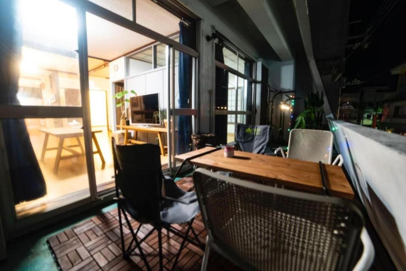 バルコニーでBBQ♪