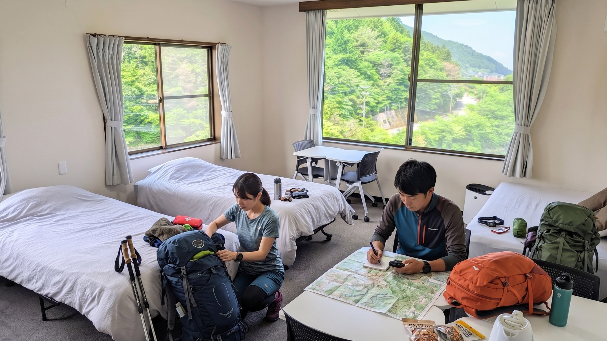 【素泊まり・連泊】ハイキングや仕事の拠点に!絶景の角部屋(洋室)&ラウンジ無料【禁煙】