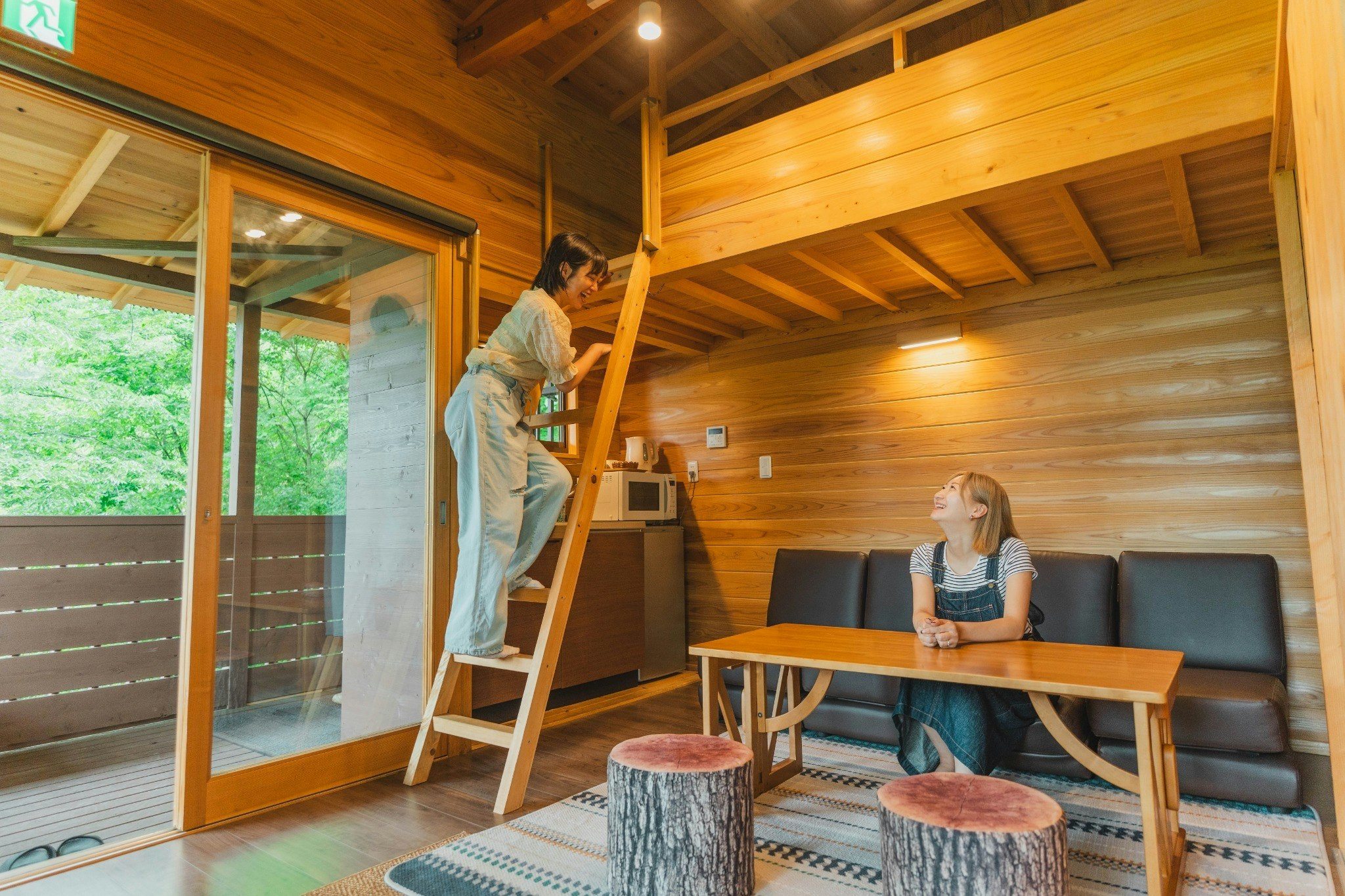 お部屋から雲海が見えるロフト付きコテージ