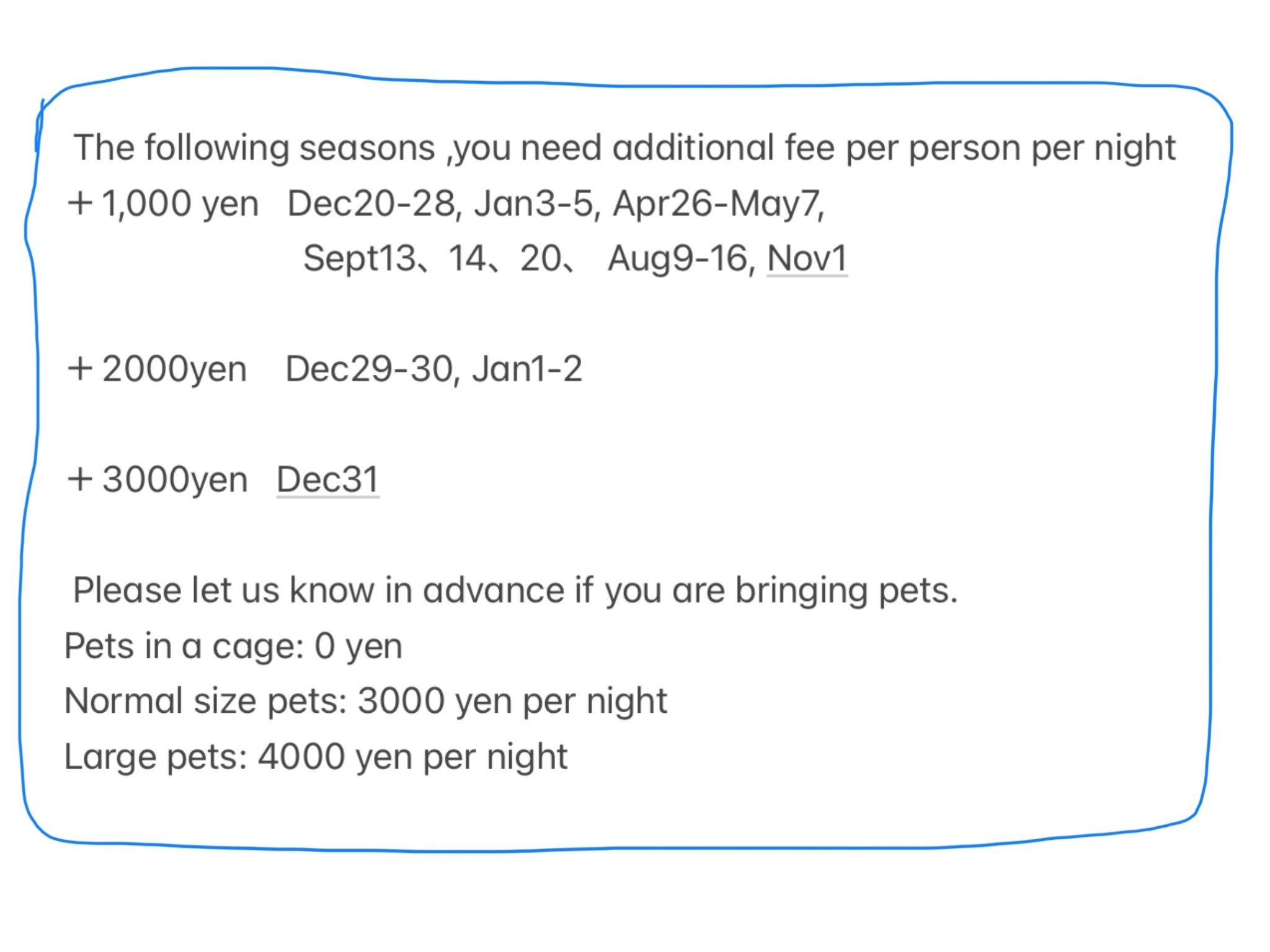 Homestay with family 