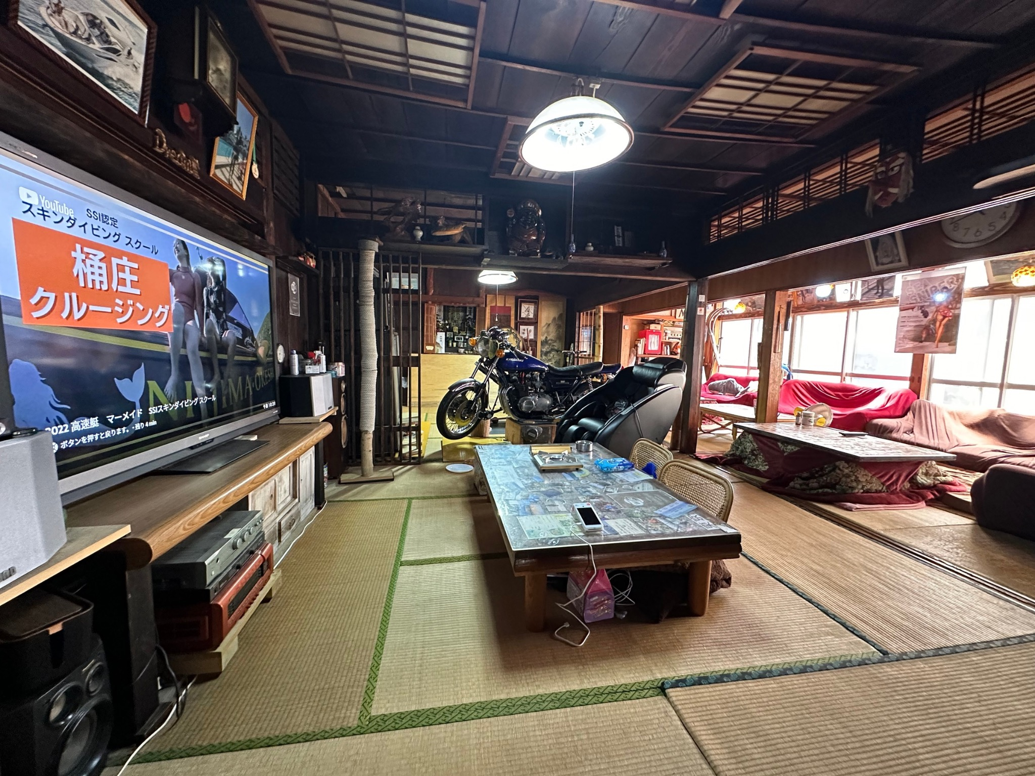 新島 桶庄 前浜海岸から徒歩6分 市街地にある古民家をリノベーションした宿 『3名部屋』