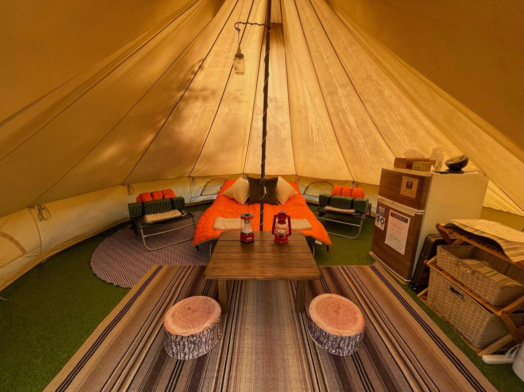 ★冬のグランピングプランAサイト★トイレと水場が近くて便利 7.5畳2〜3名