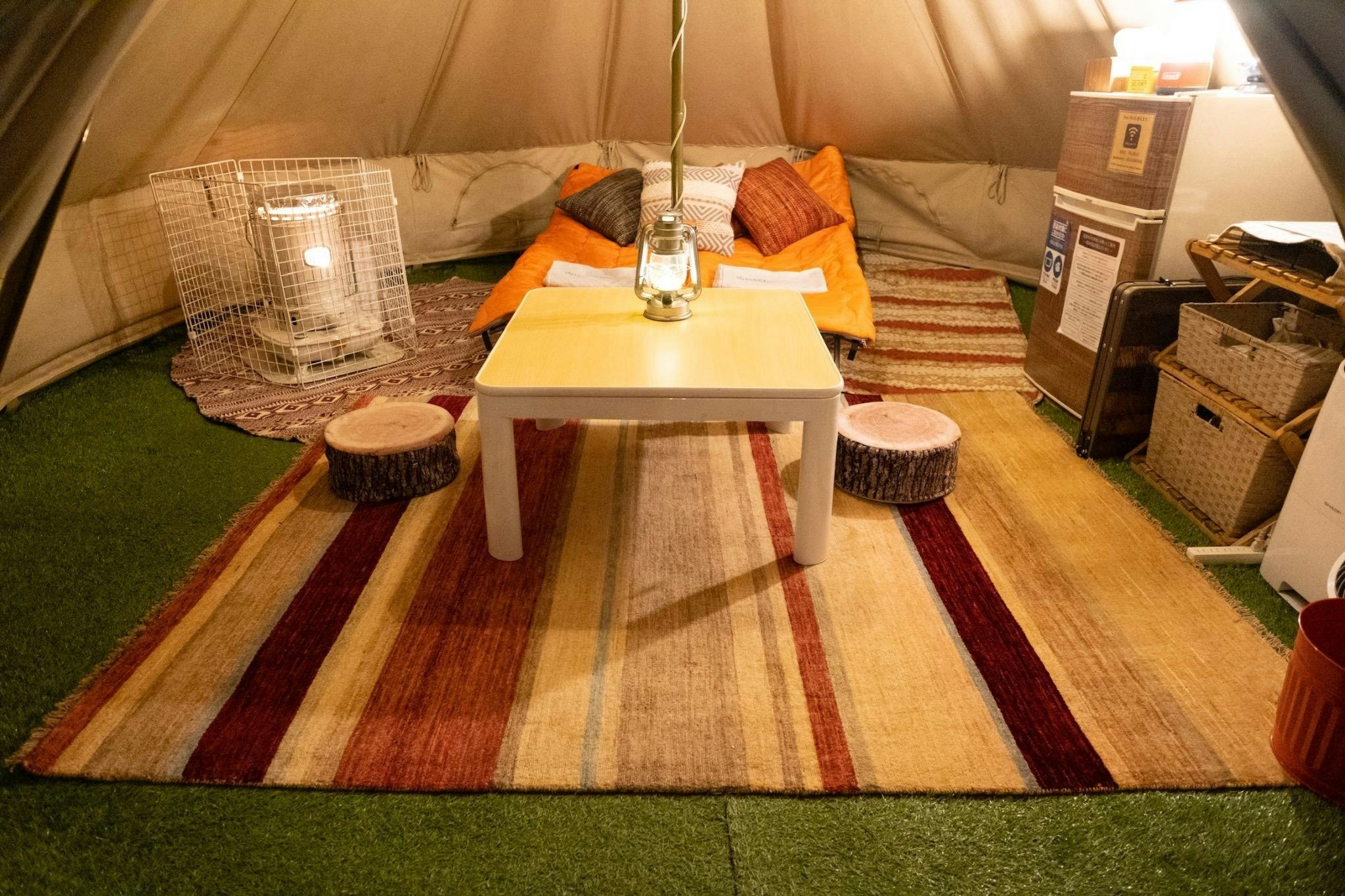 ★冬のグランピングプランAサイト★トイレと水場が近くて便利 7.5畳2〜3名