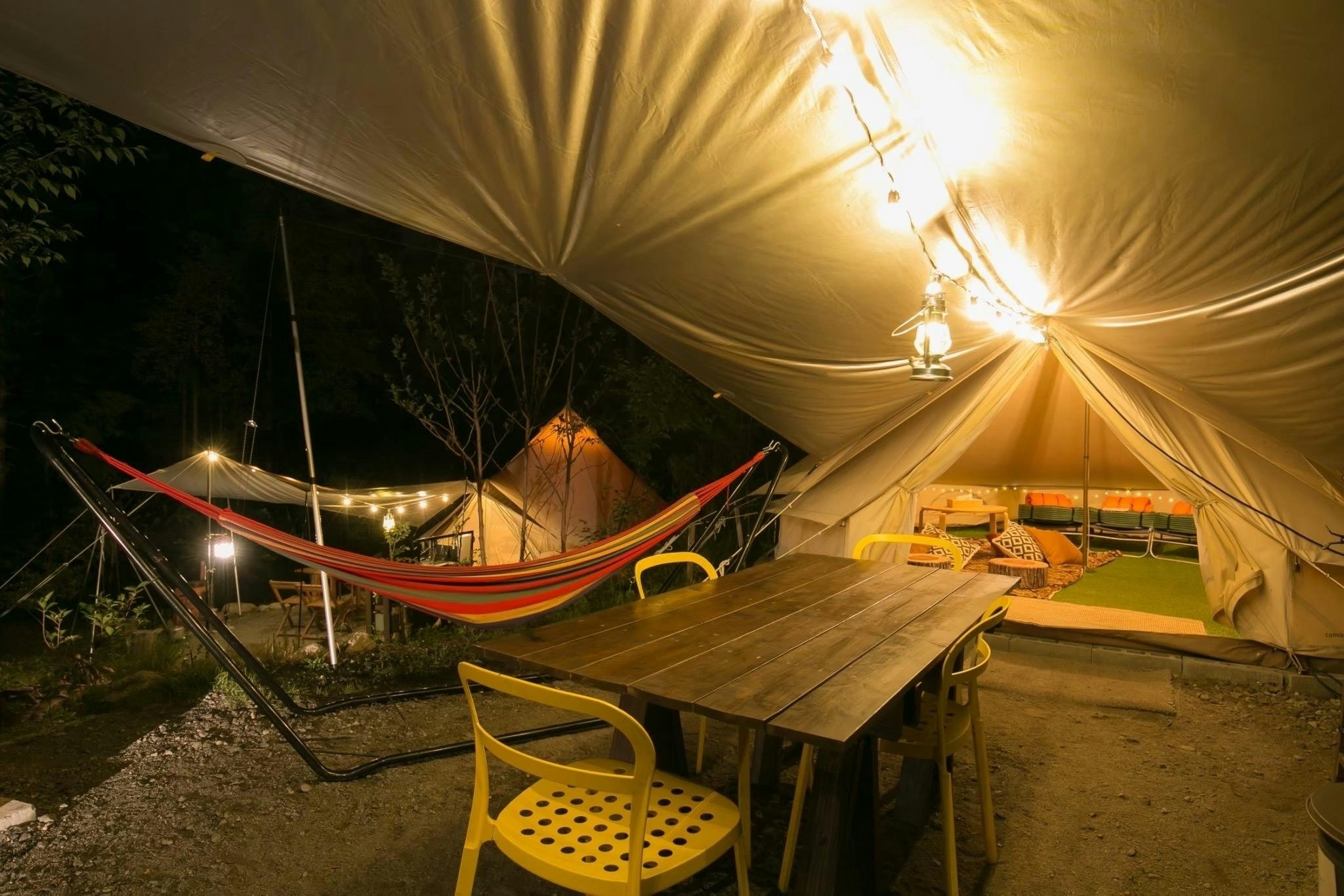 ★冬のグランピングプランAサイト★トイレと水場が近くて便利 7.5畳2〜3名