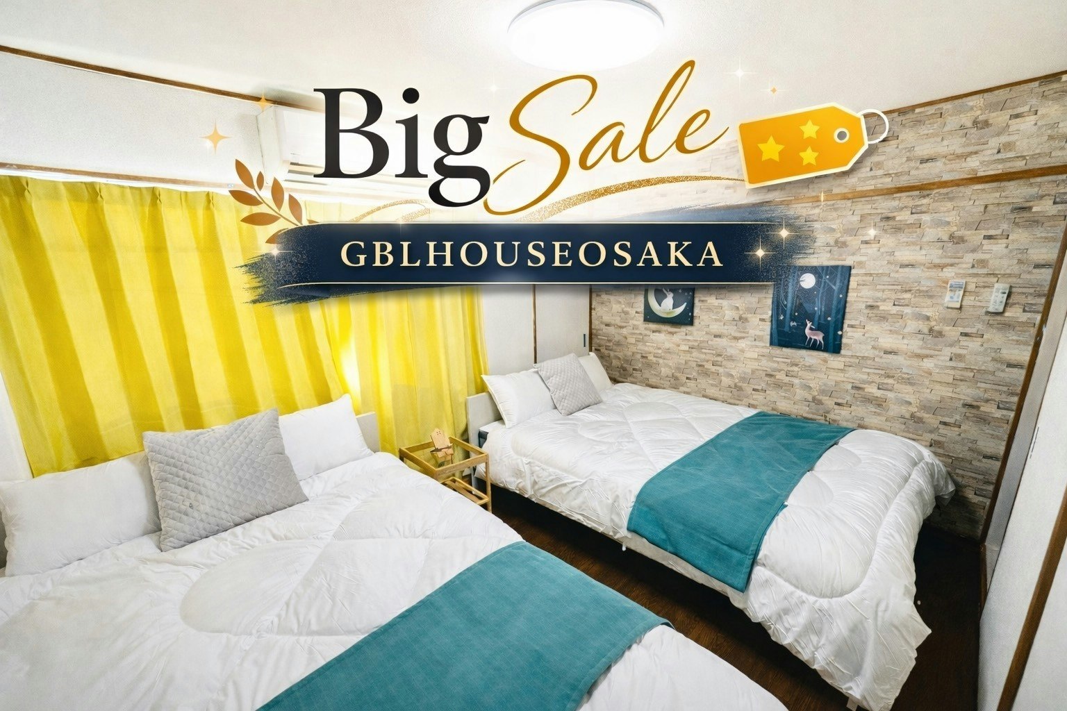 505GBLHOUSE!黒門市場が徒歩30秒!道頓堀心斎橋が7分!南海難波駅6分!通天閣もすぐ