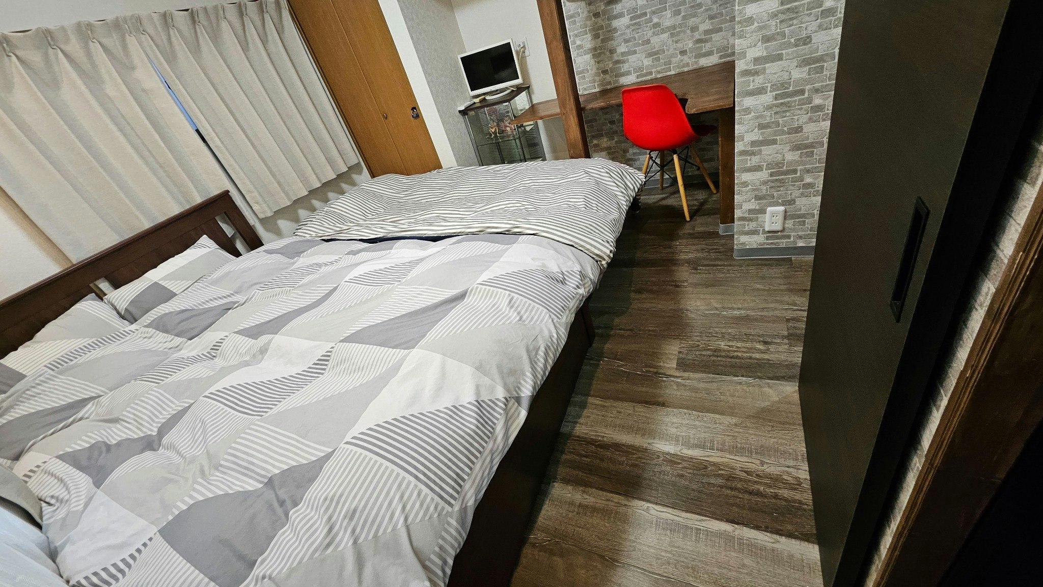 1F・1 double bed ,1single bed,1 sofa bed,kitchen