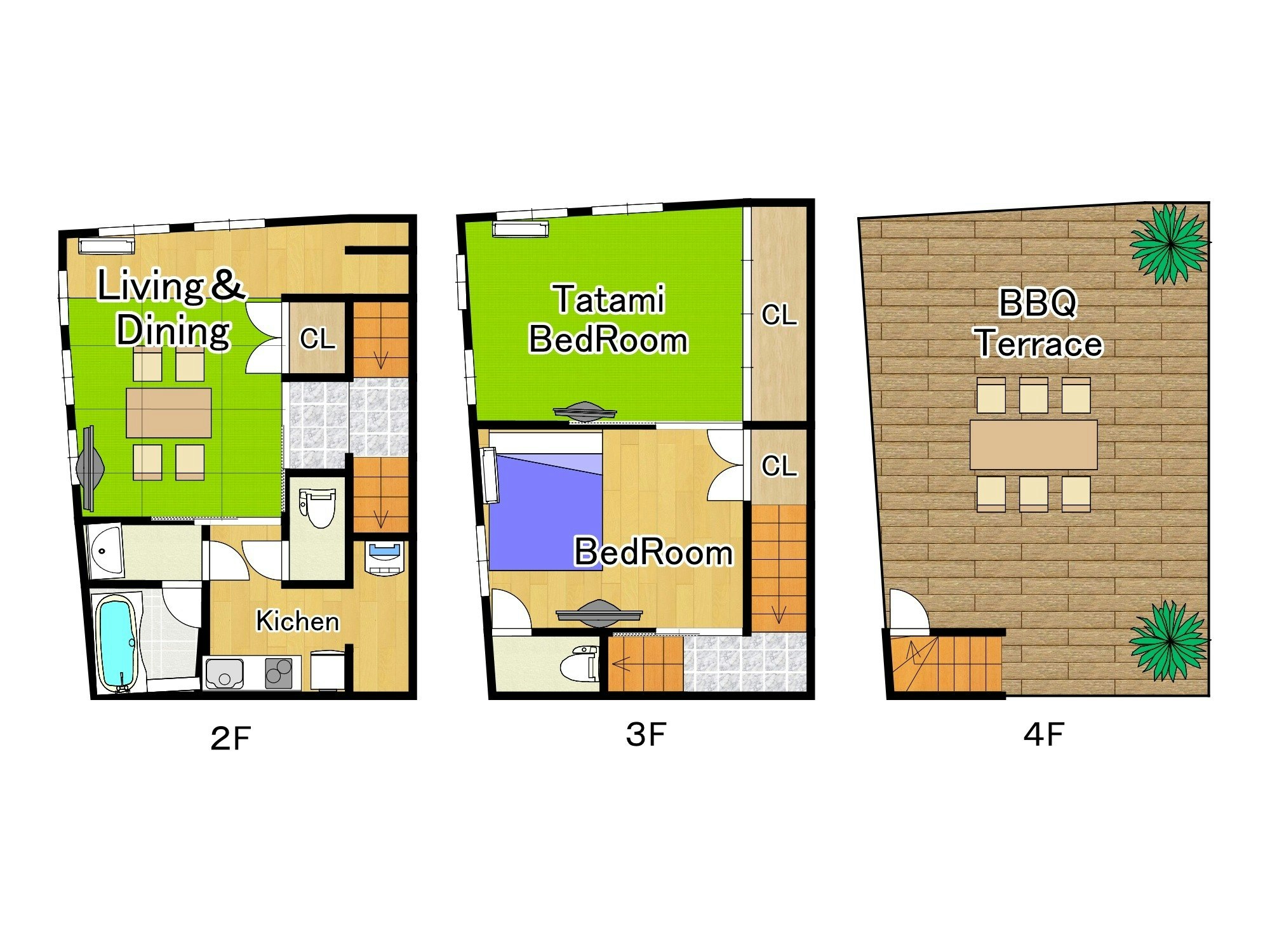 好立地駅徒歩1分☆最大10名様宿泊可☆屋上BBQ可☆室内リノベーション済☆