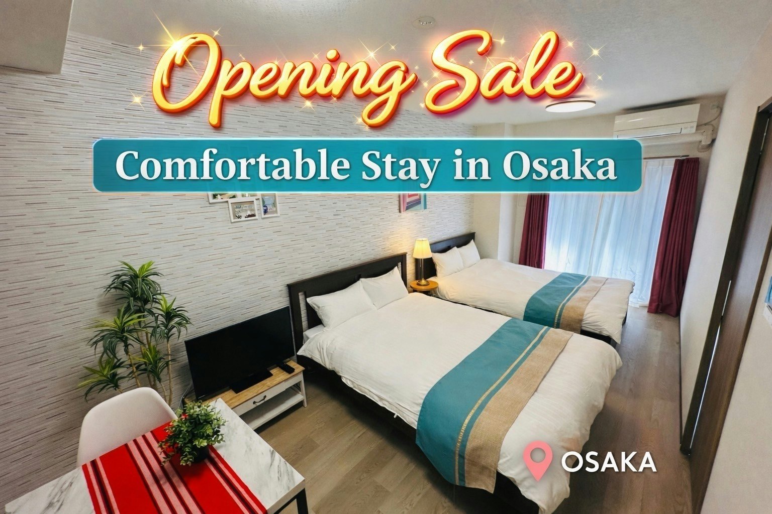 1101 新築で清潔感◎✨寝室2部屋でグループ・ファミリー滞在にもおすすめ♪ 黒門市場徒歩1分!道頓
