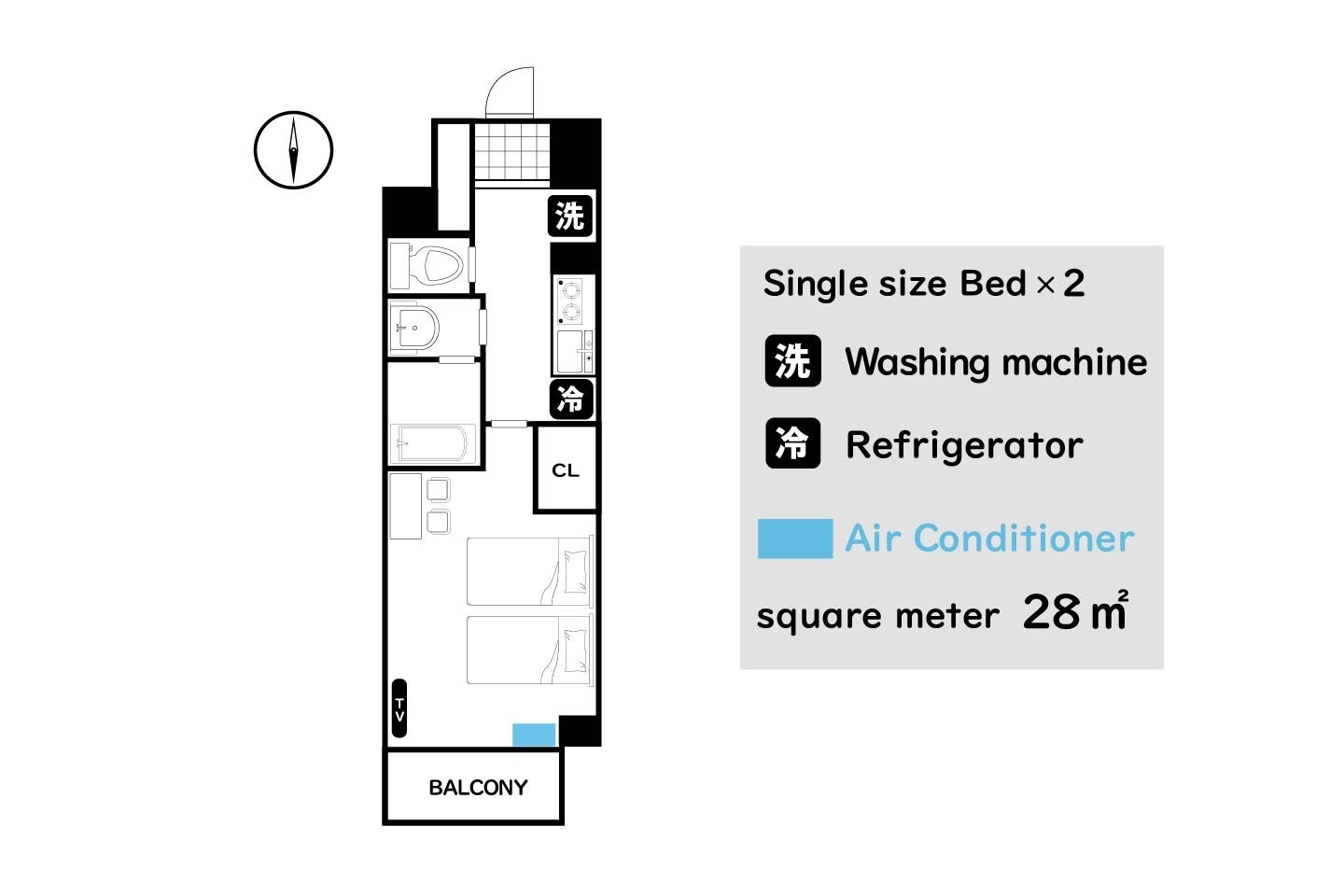 最大2名 28m2 大須観音駅徒歩6分 大須商店街徒歩圏内 名古屋駅タクシー約10分(404)