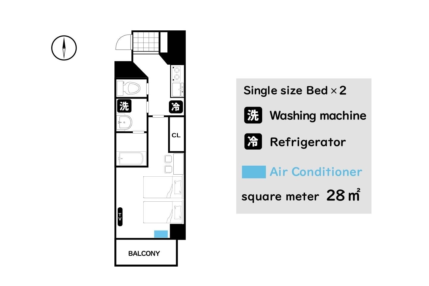 最大2名 28m2 大須観音駅徒歩6分 大須商店街徒歩圏内 名古屋駅タクシー約10分(701)