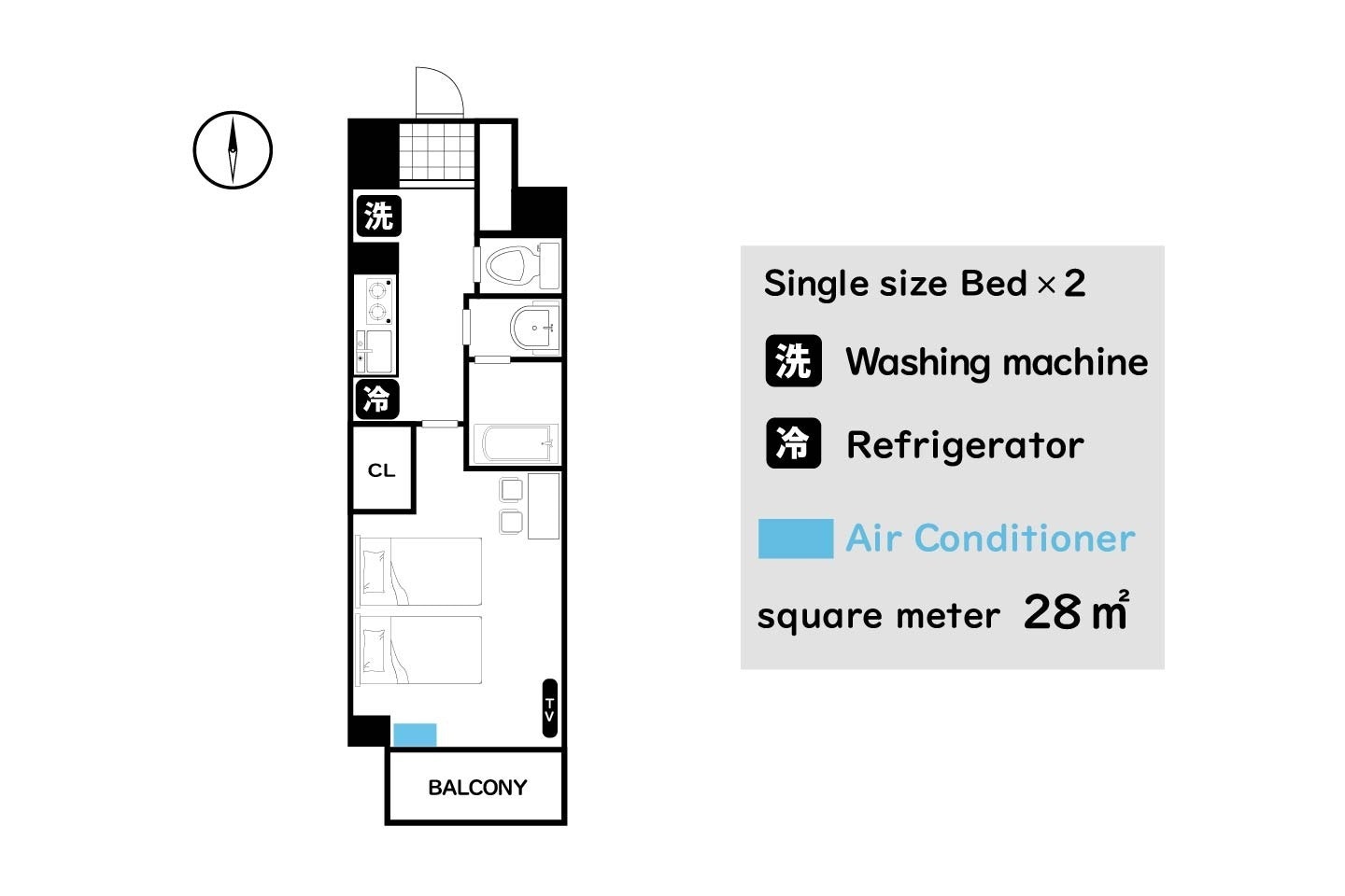 最大2名 28m2 大須観音駅徒歩6分 大須商店街徒歩圏内 名古屋駅タクシー約10分(802)