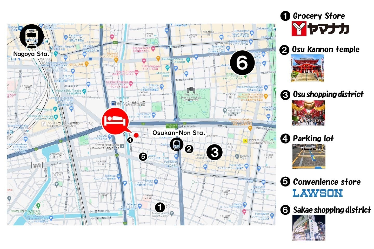 最大2名 28m2 大須観音駅徒歩6分 大須商店街徒歩圏内 名古屋駅タクシー約10分(503)