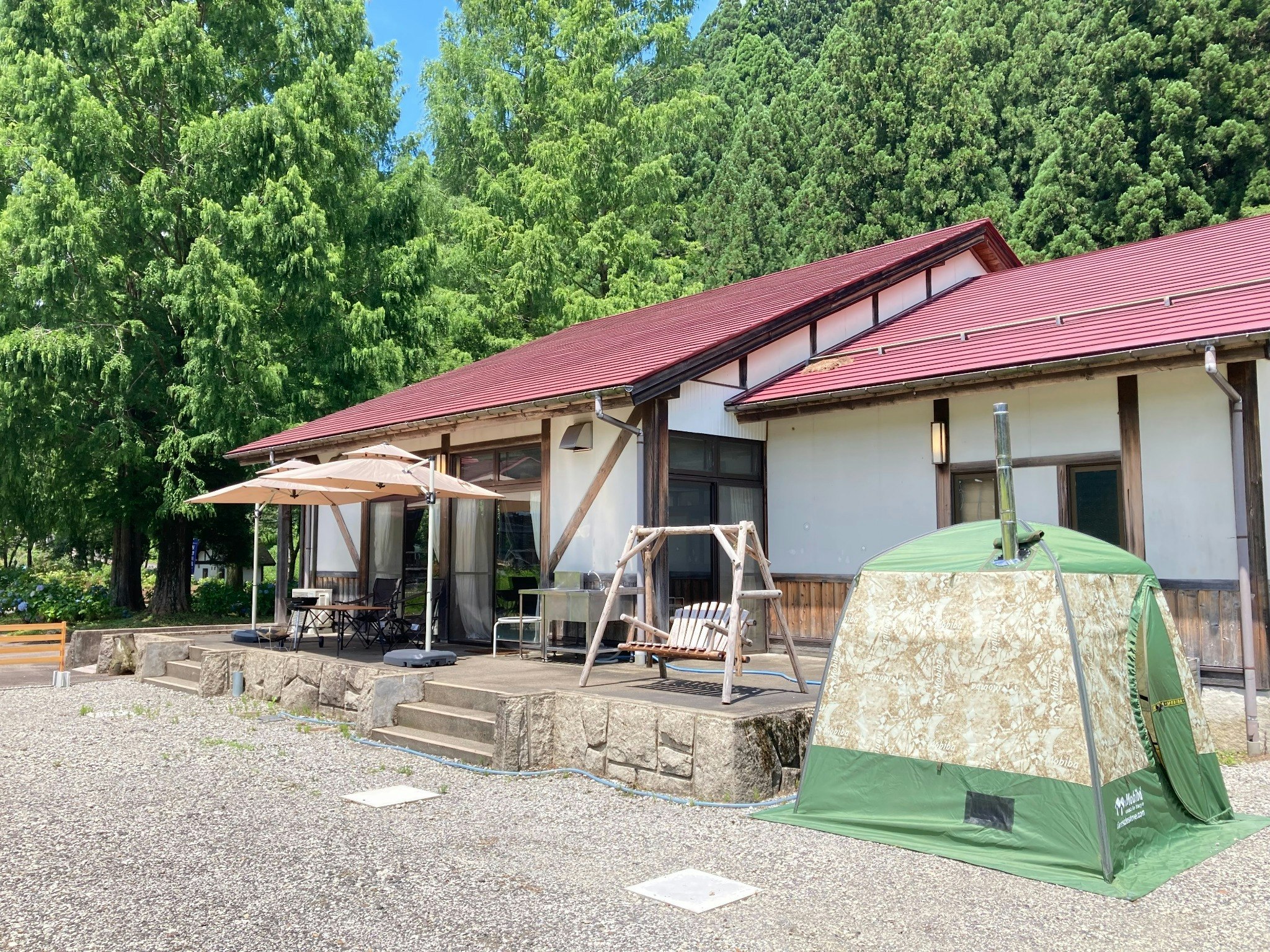 大自然でのプライベートステイ【ペット可】   日帰り温泉施設内だからのんびり楽しめる