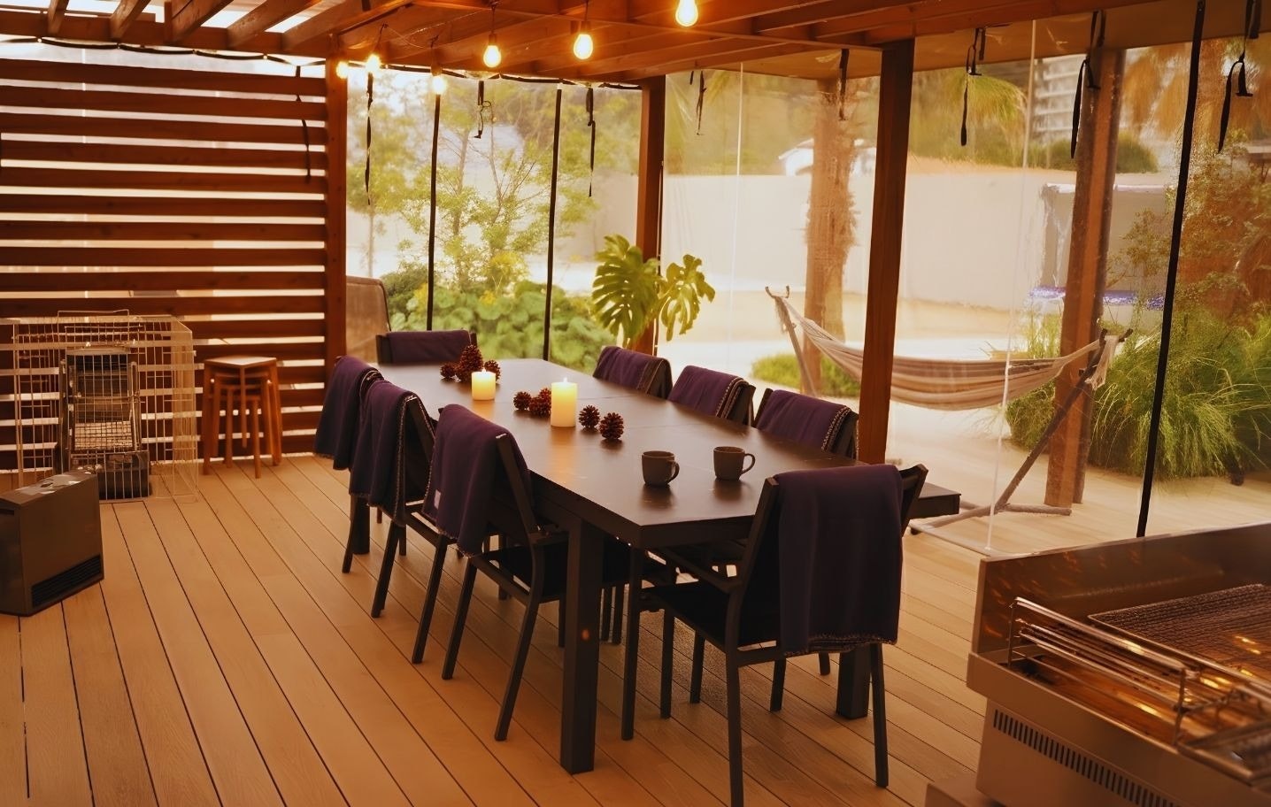 寝室3部屋完備【温水プール&専用サウナ&防風暖房付BBQ】完全貸切プライベートヴィラ